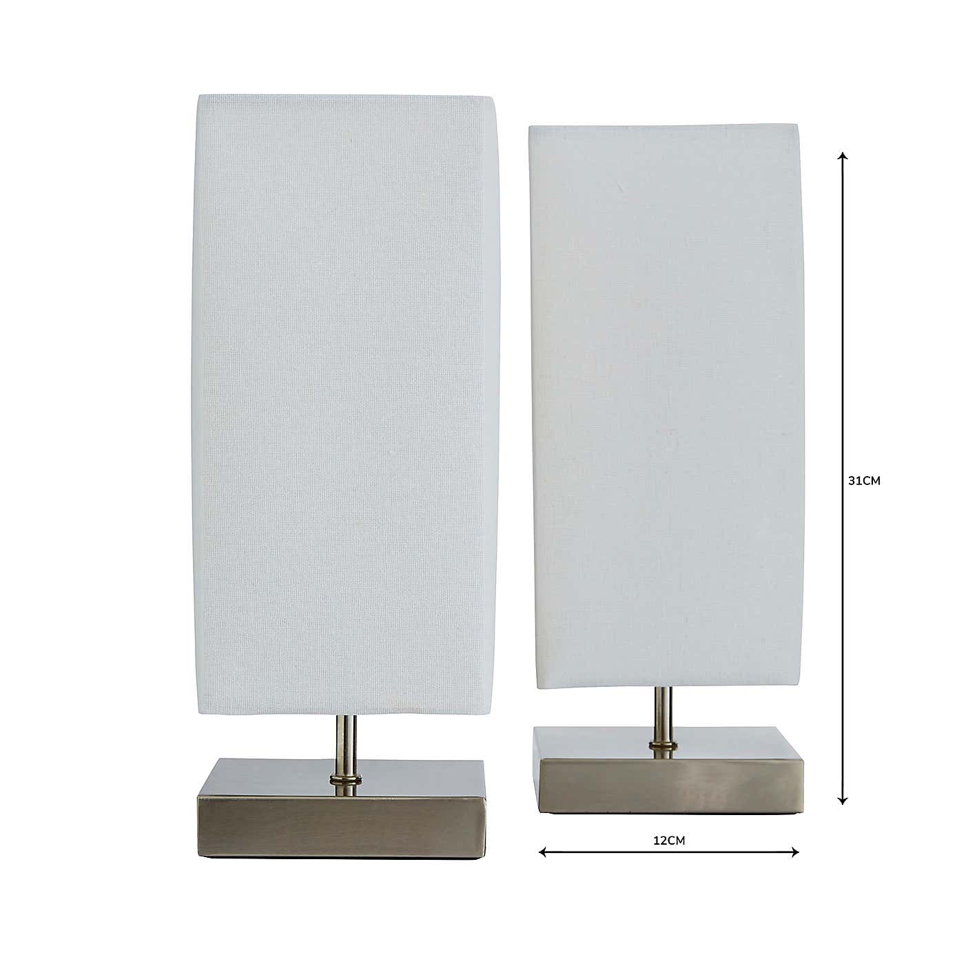 Charlotte Grey Touch Dimmable Table Lamps