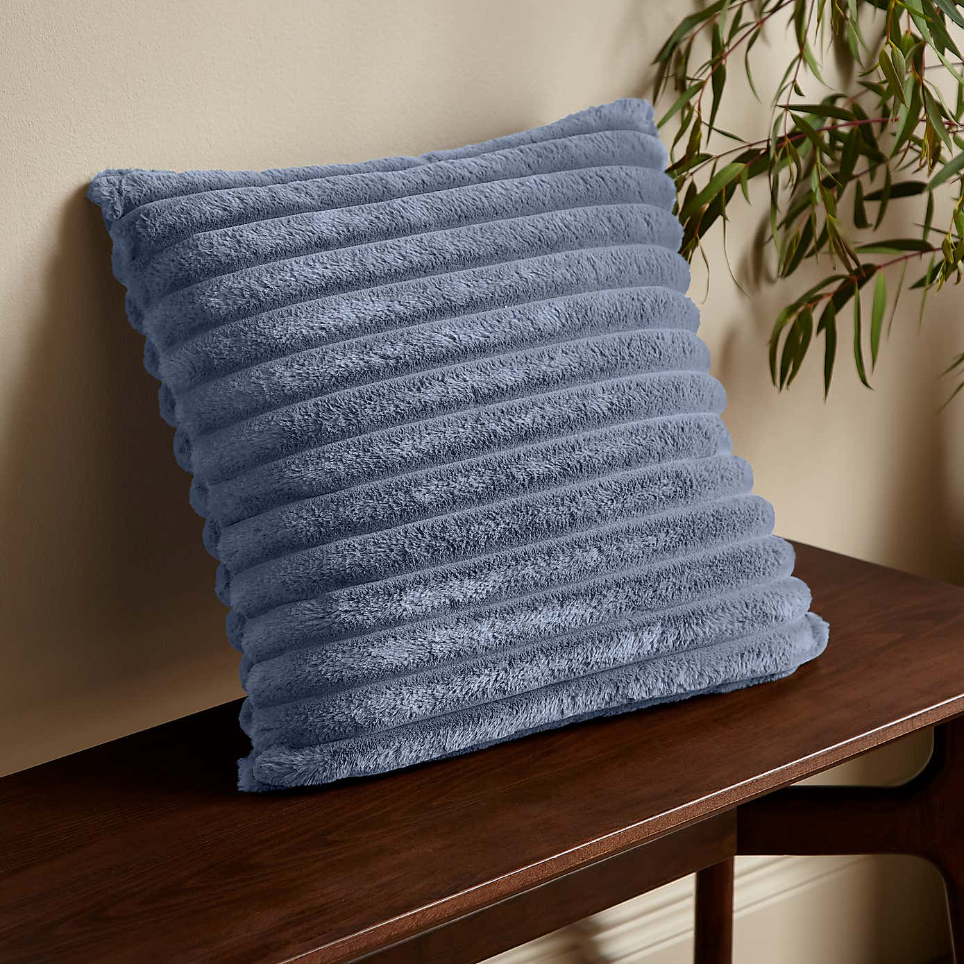 Catherine Lansfield Cosy Ribbed Square Cushion