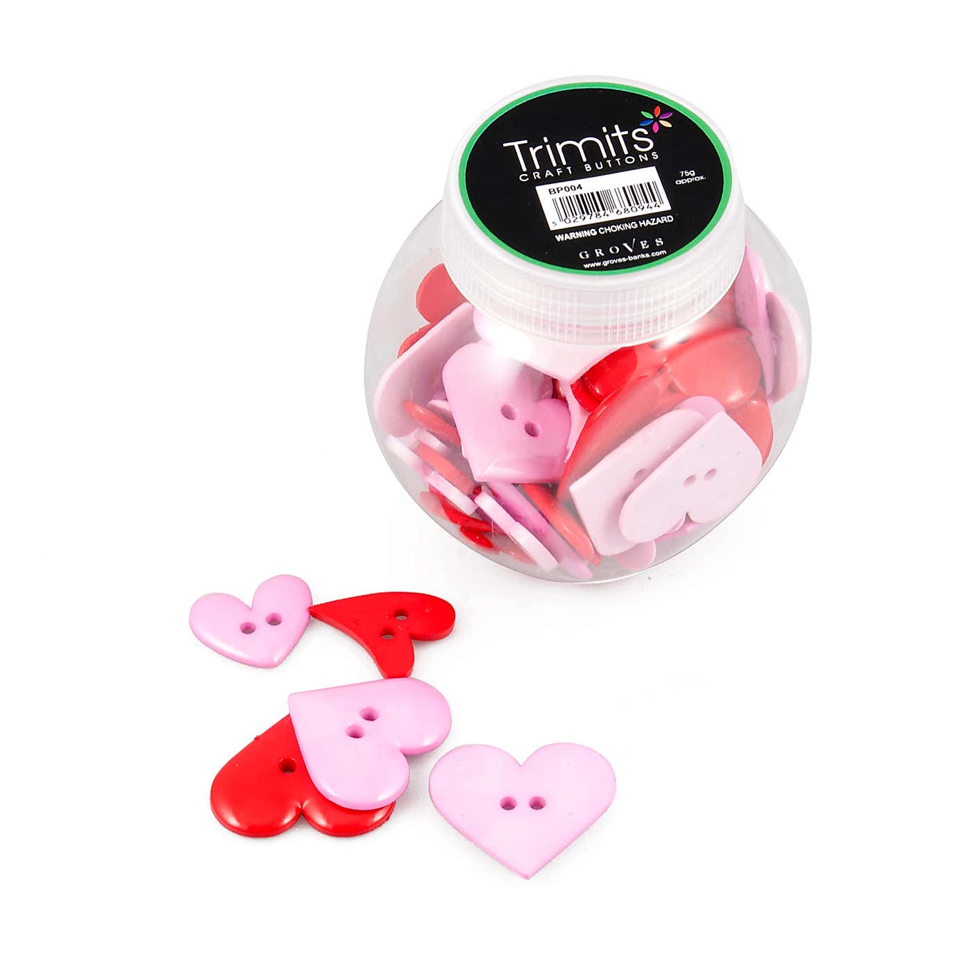 Hearts Button Jar