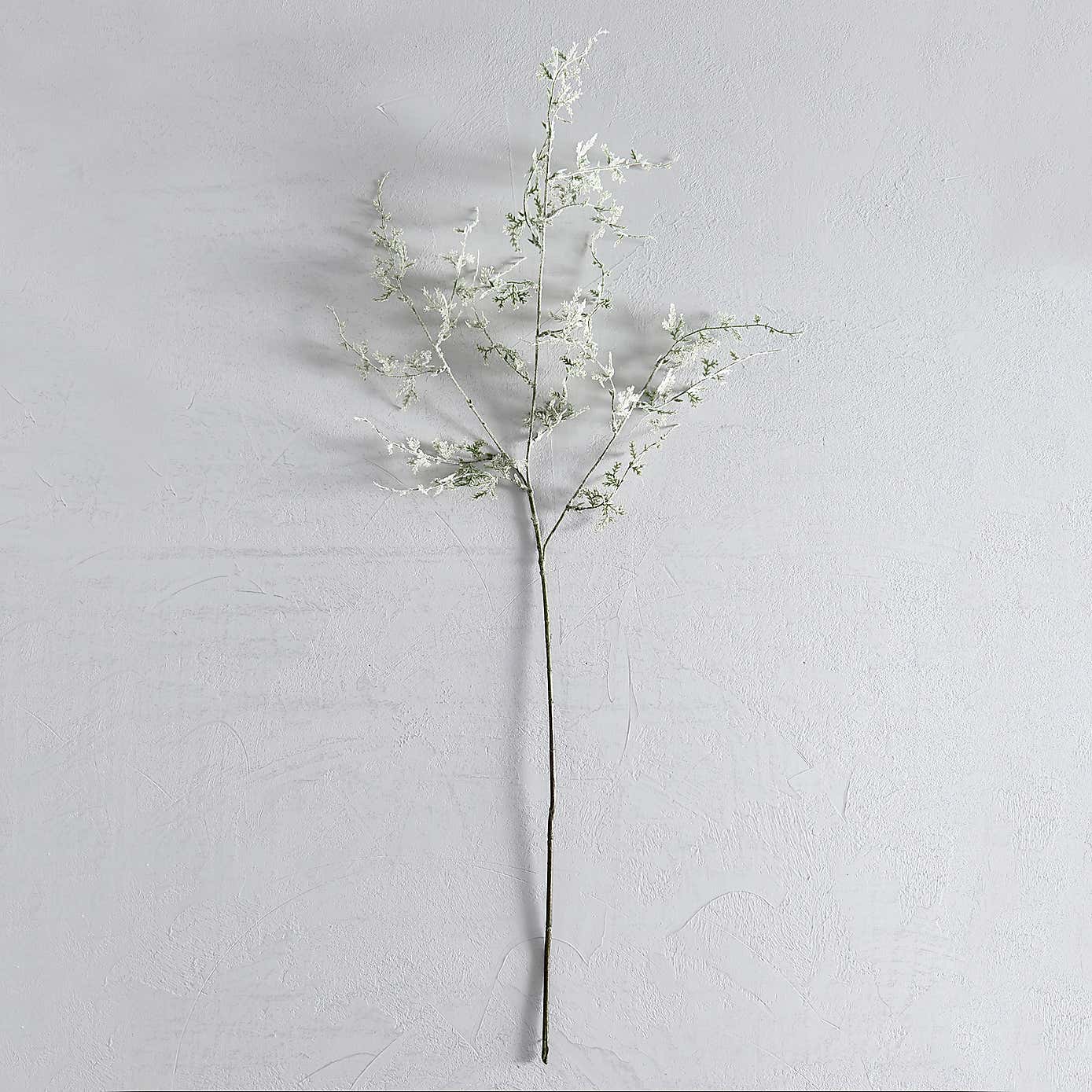 Artificial Flocked Feather Fern Stem