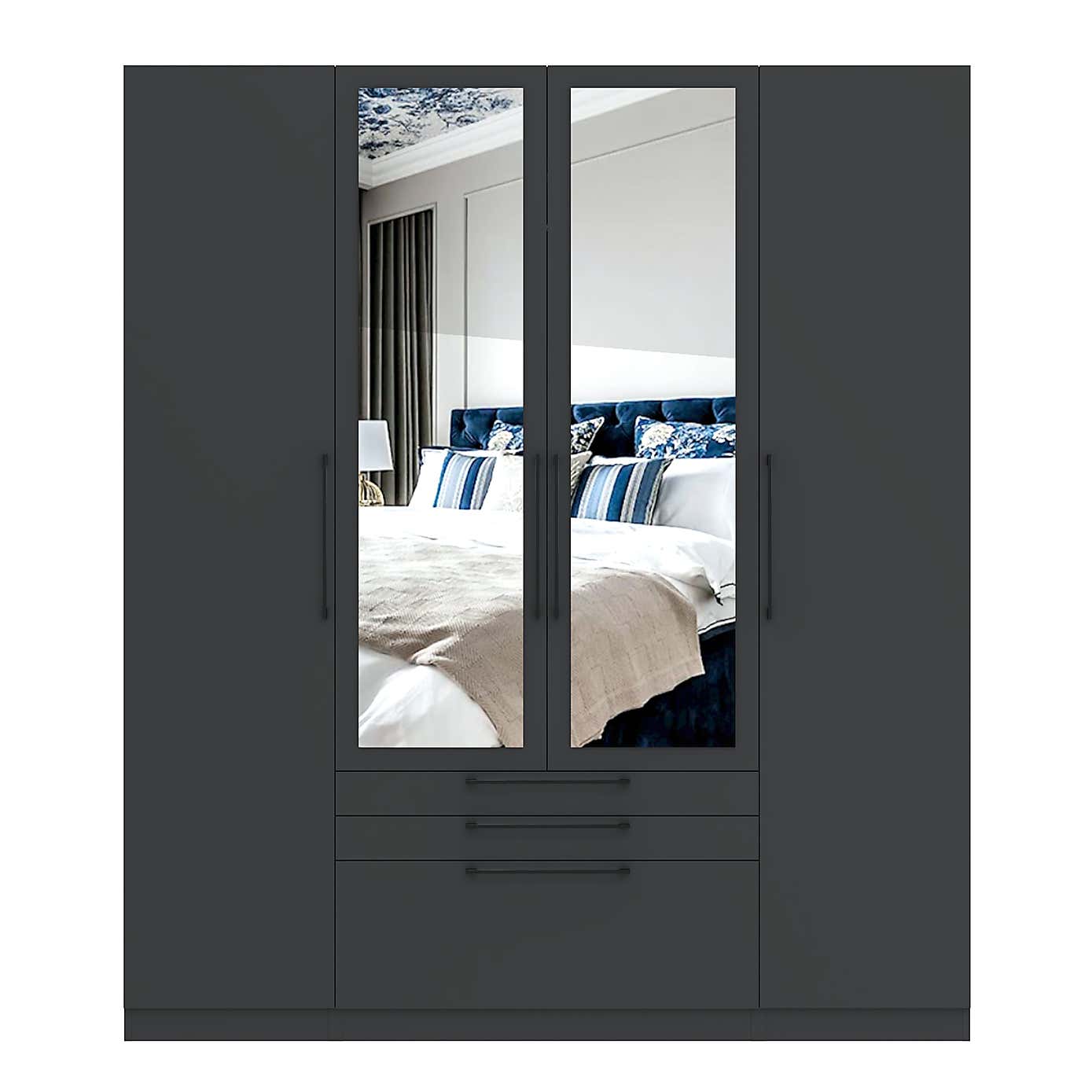 Foster 4 Door 3 Drawer Wardrobe