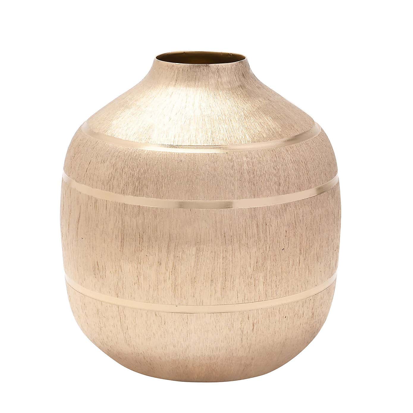 Hestia Aluminium Round Gold Vase