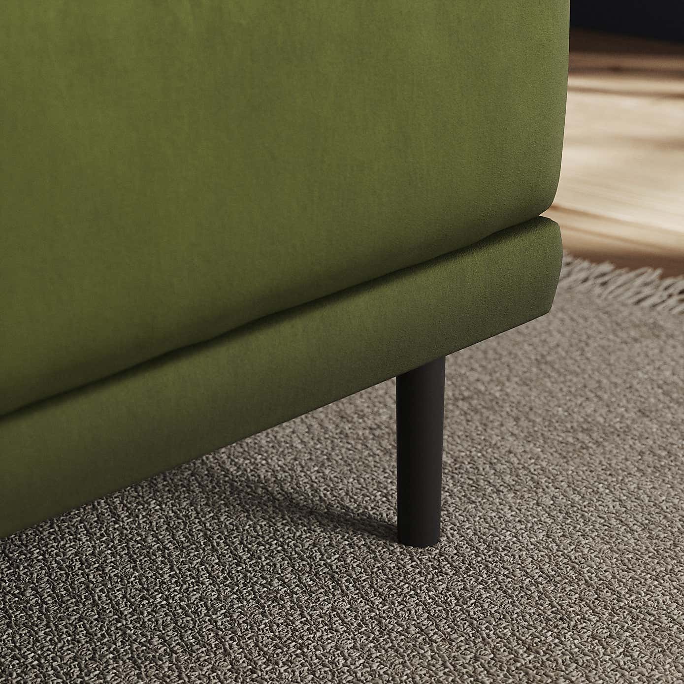 Mae Long Dining Bench, Matte Plush Velvet