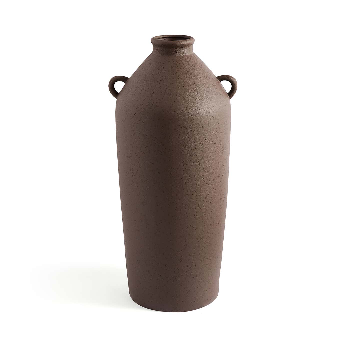 Tall Stone Bottle Vase with Handles