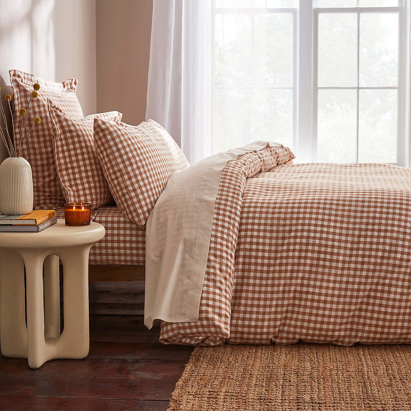 Portloe Woven Gingham Duvet Cover & Pillowcase Set