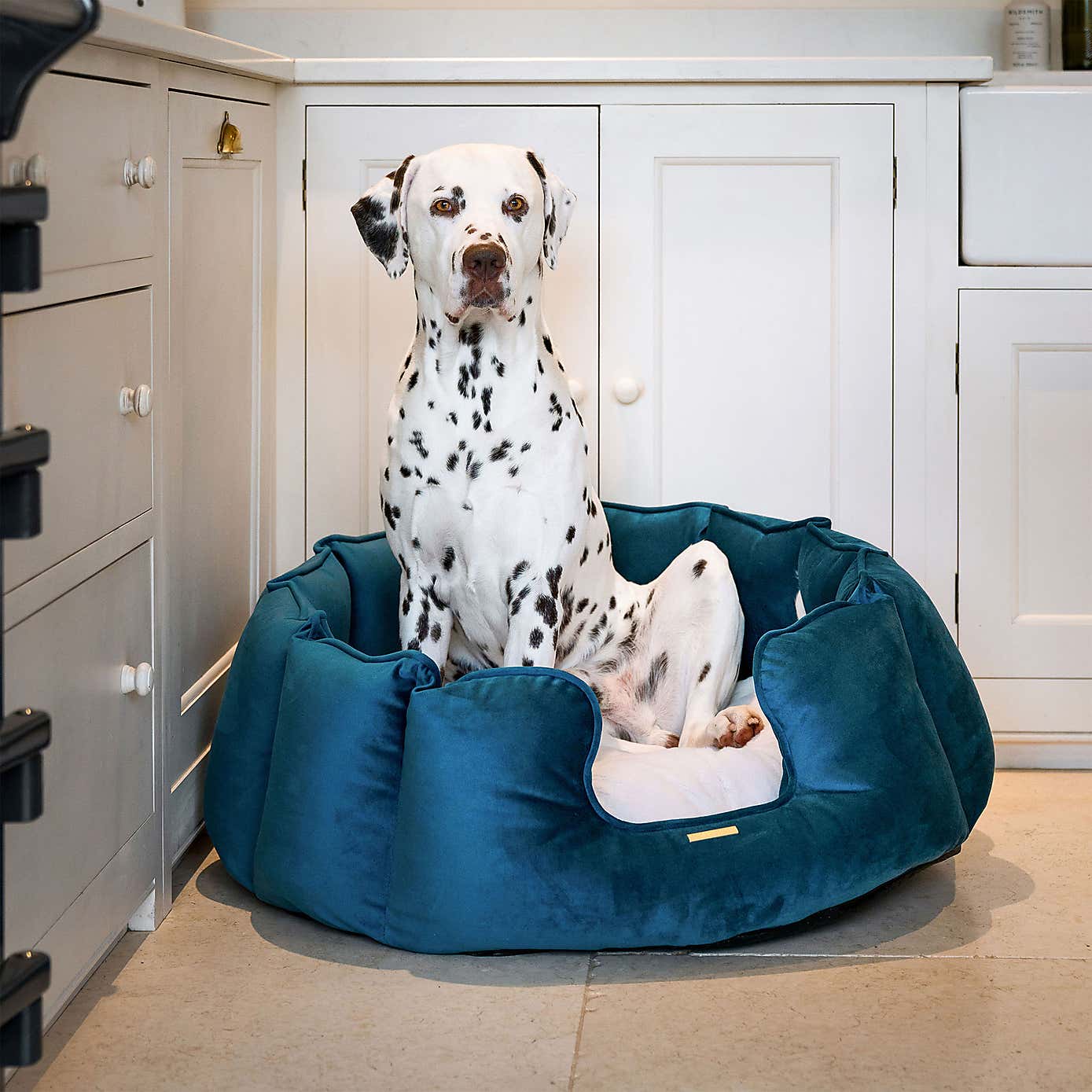 Lords and Labradors Velvet High Wall Dog Bed