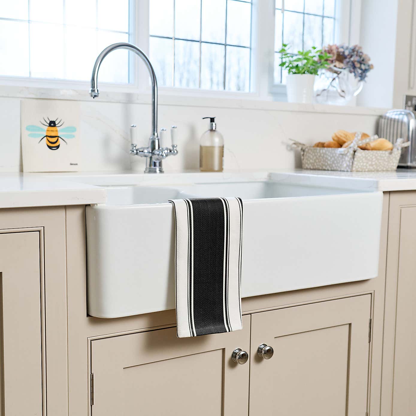 Dexam Set of 2 Love Colour Striped Tea Towels