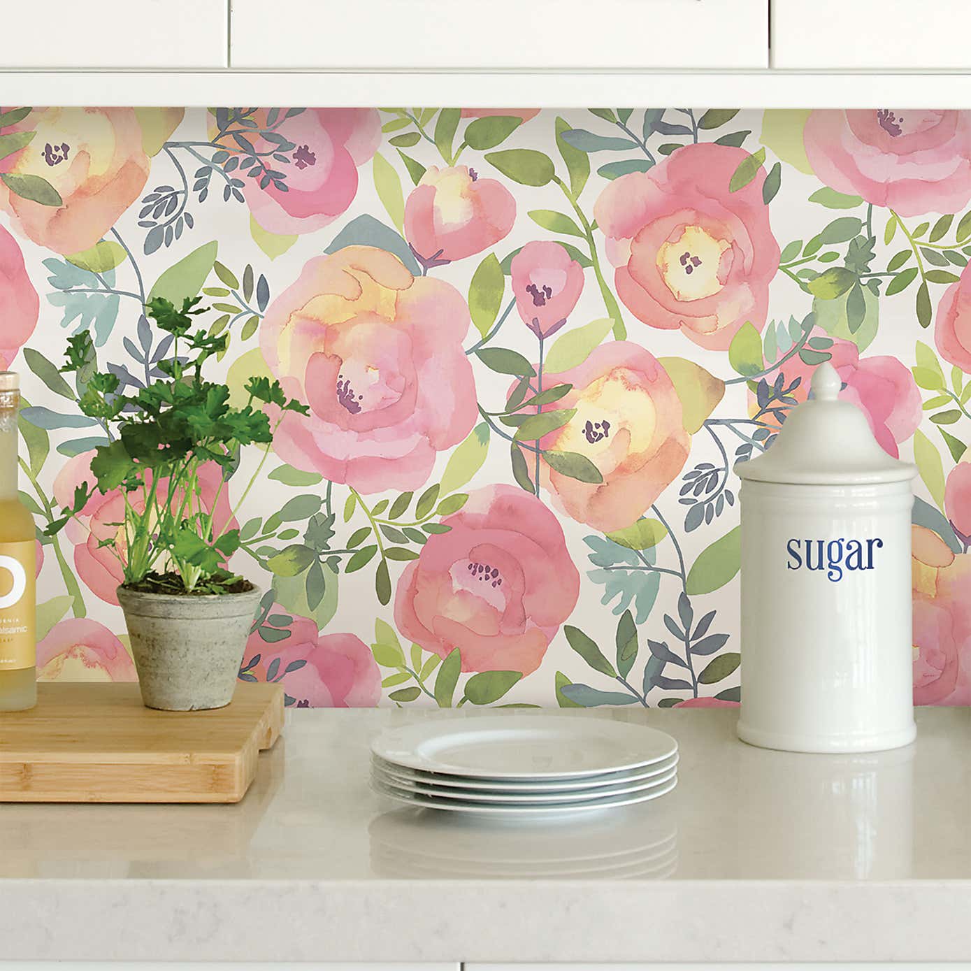 NuWallpaper Peachy Keen Pink Self Adhesive Wallpaper