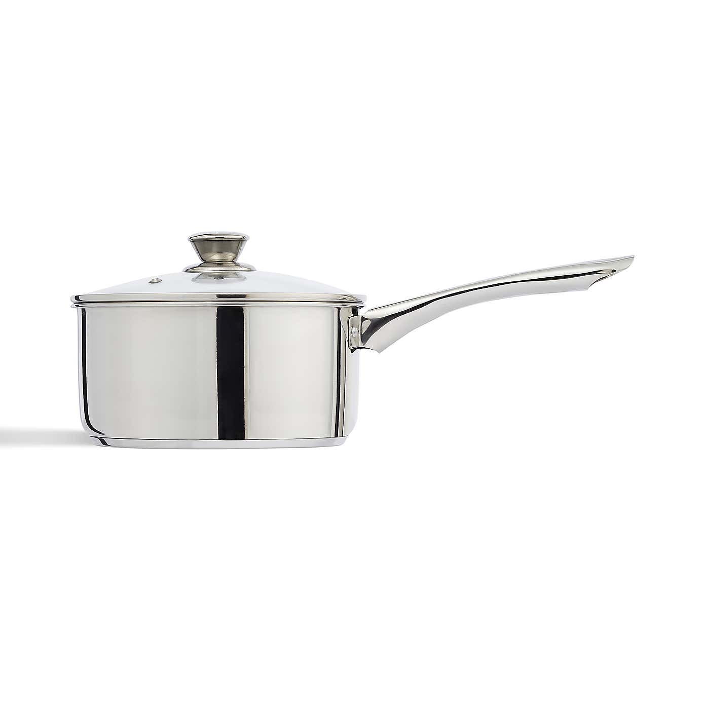 Essentials Stainless Steel Saucepan, 20cm