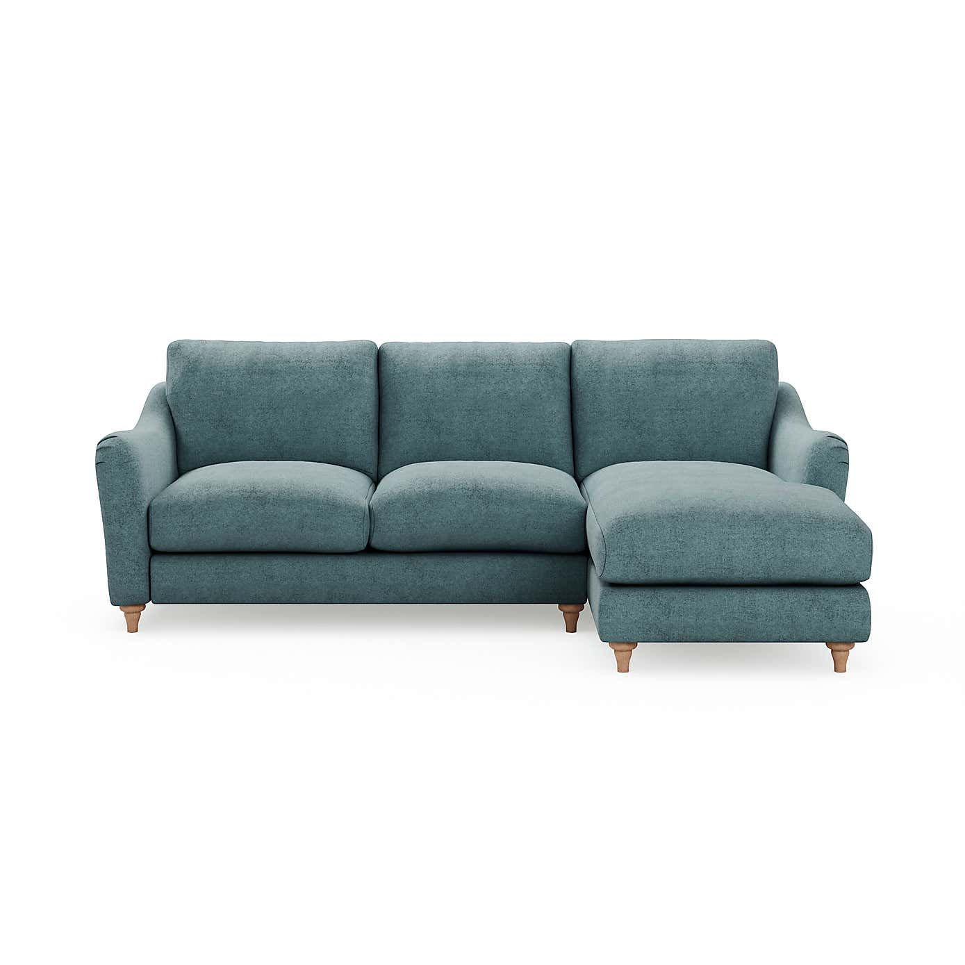Hattie Tonal Plush Chenille Corner Chaise Sofa
