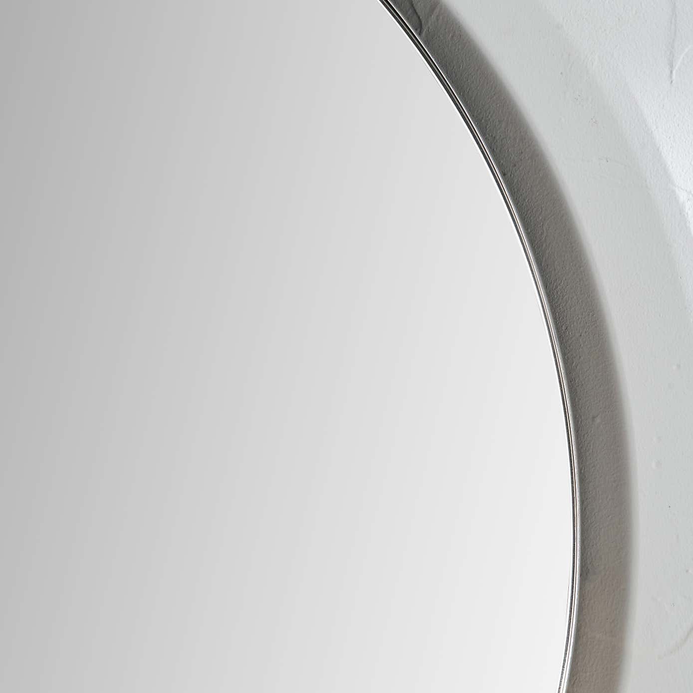 Slim Frame Round Wall Mirror