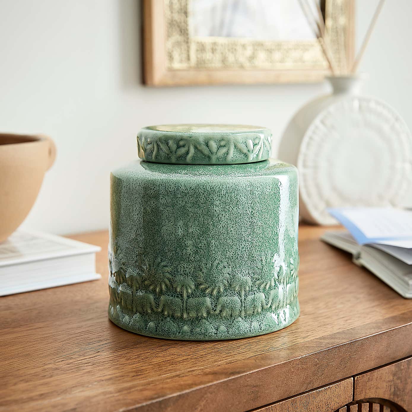 Savanna Reactive Glaze Trinket Jar