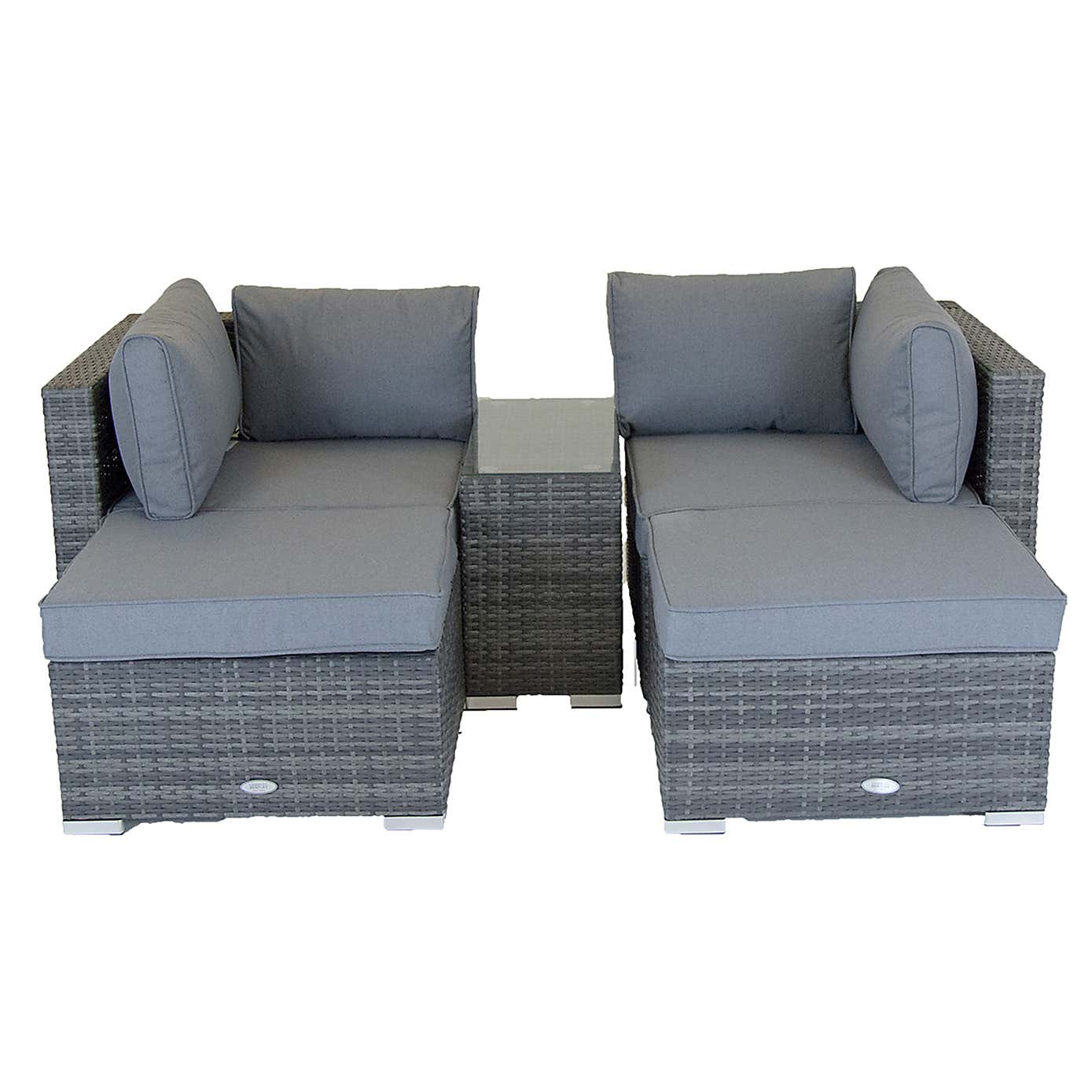 Charles Bentley Multifunctional Grey Lounge Set