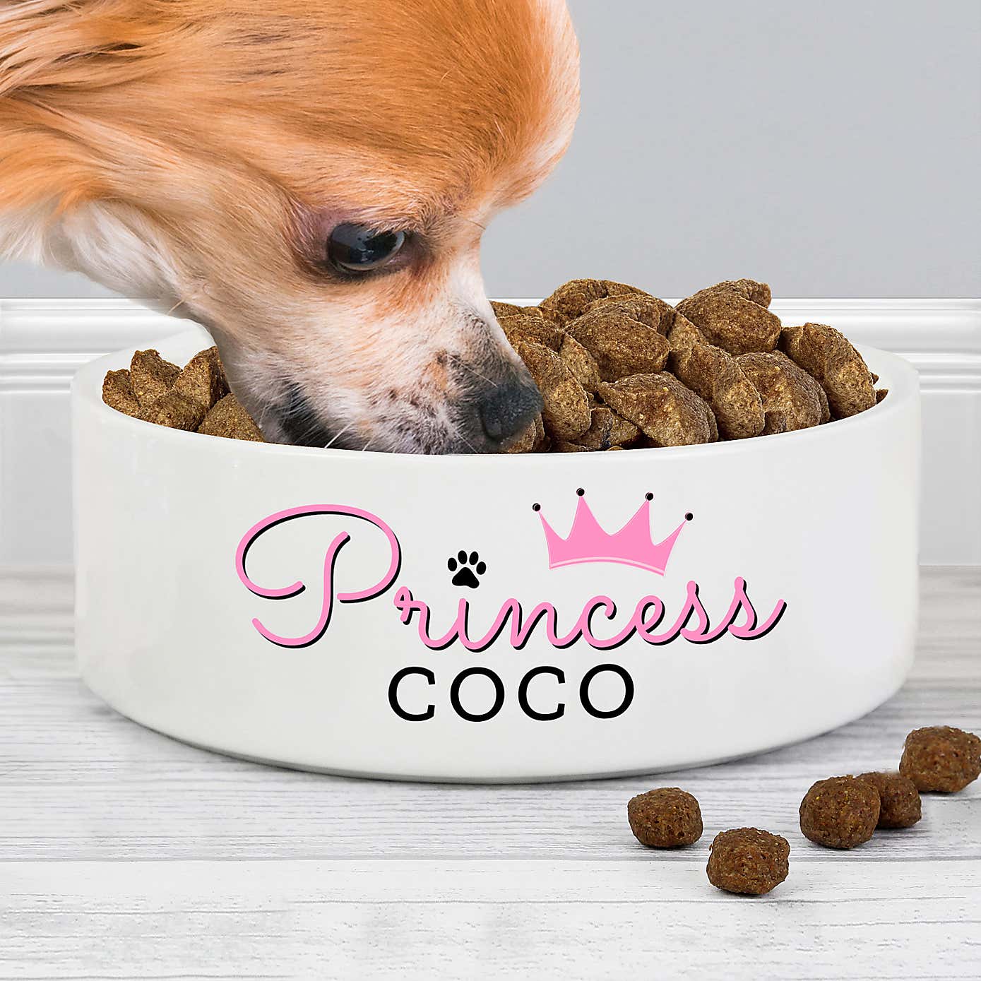Personalised Princess Ceramic Pet Bowl
