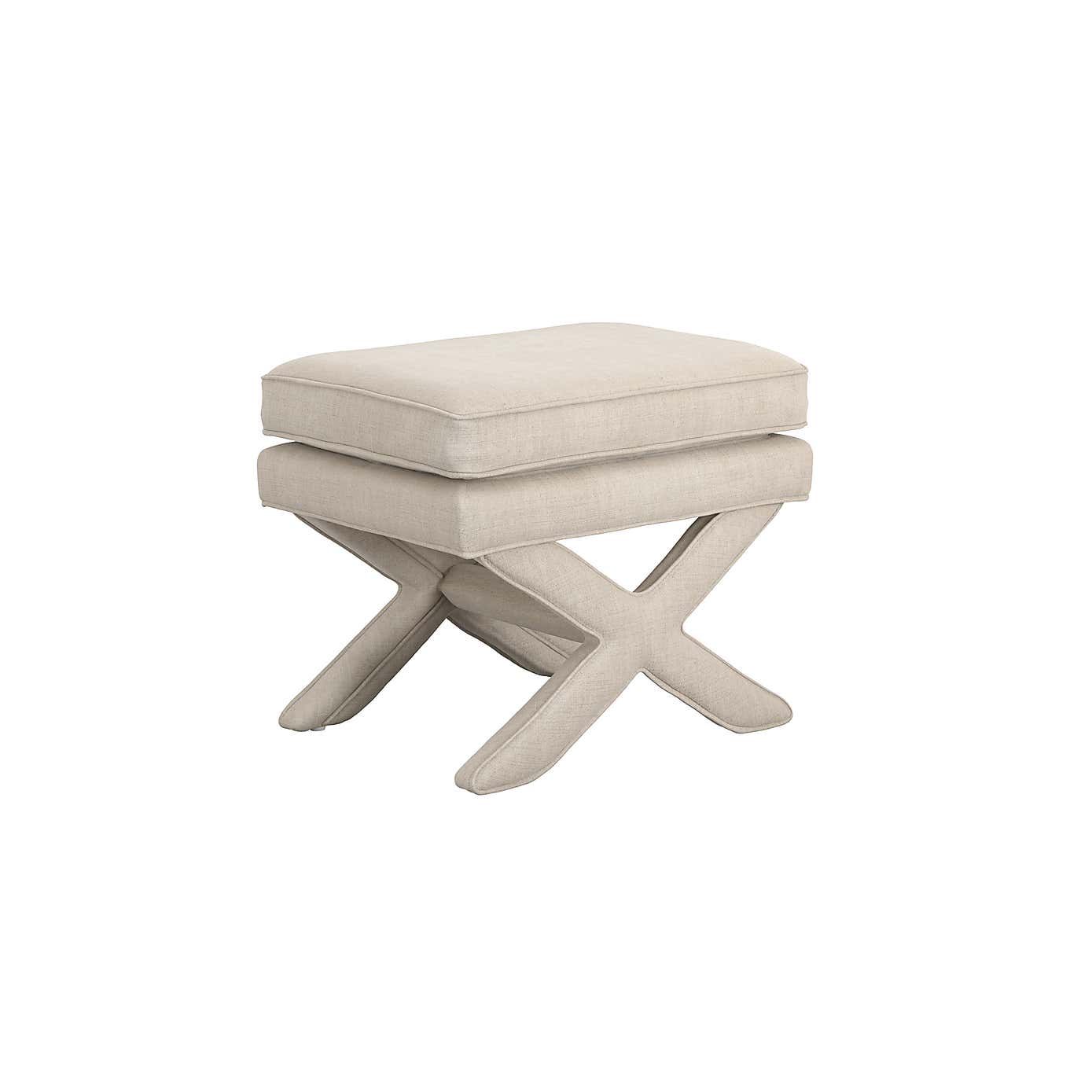 Rhode Linen Blend Footstool