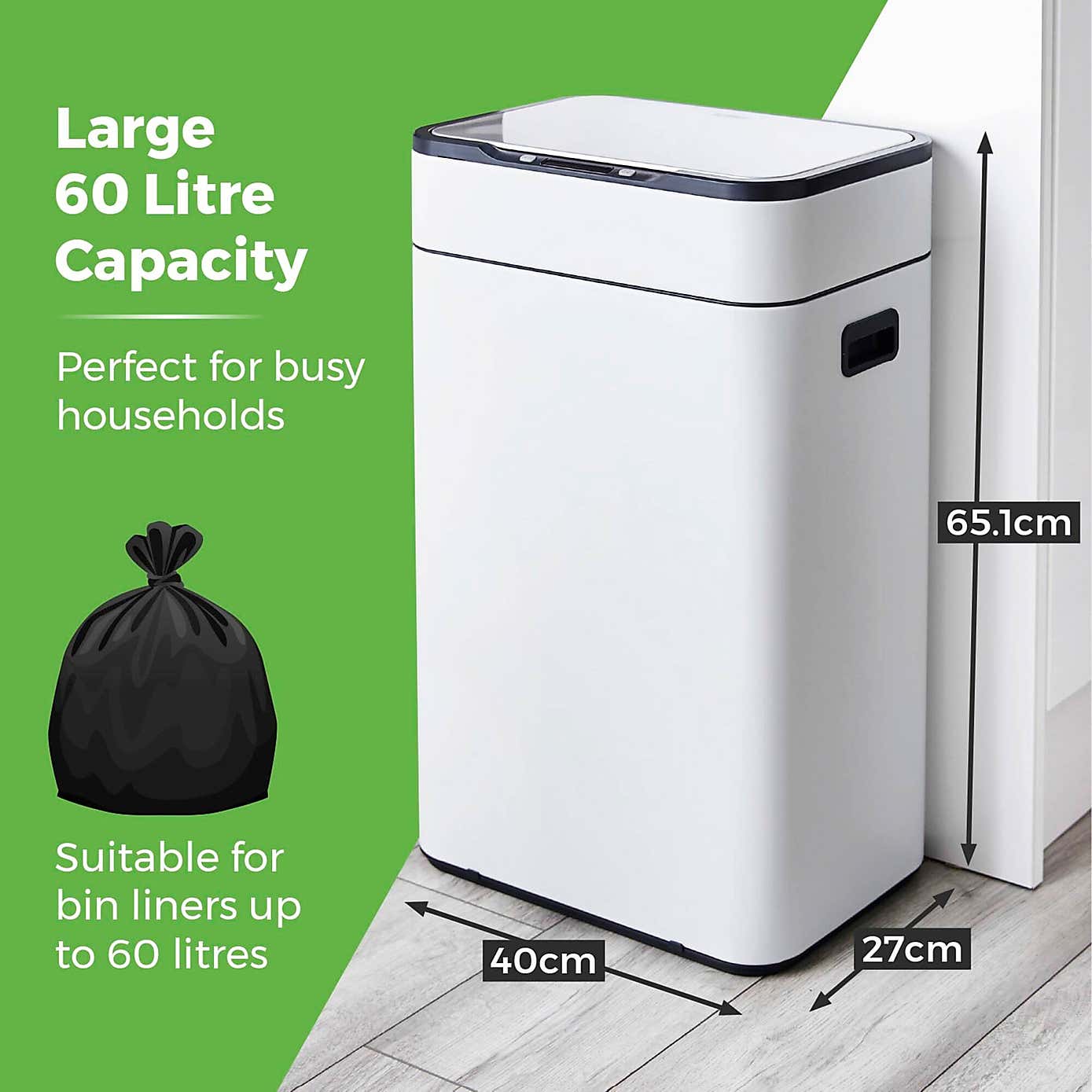 Tower 60L Ozone Sensor Bin