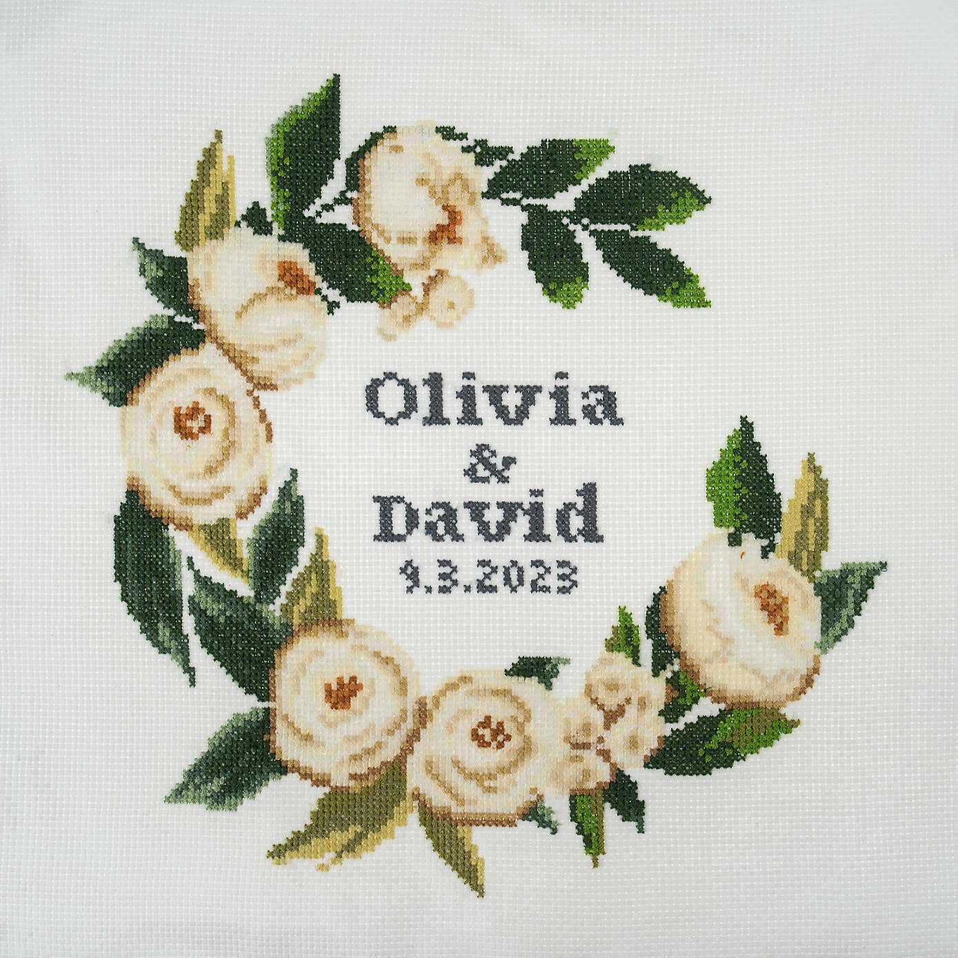 Cross Stitch Celebration Wreath