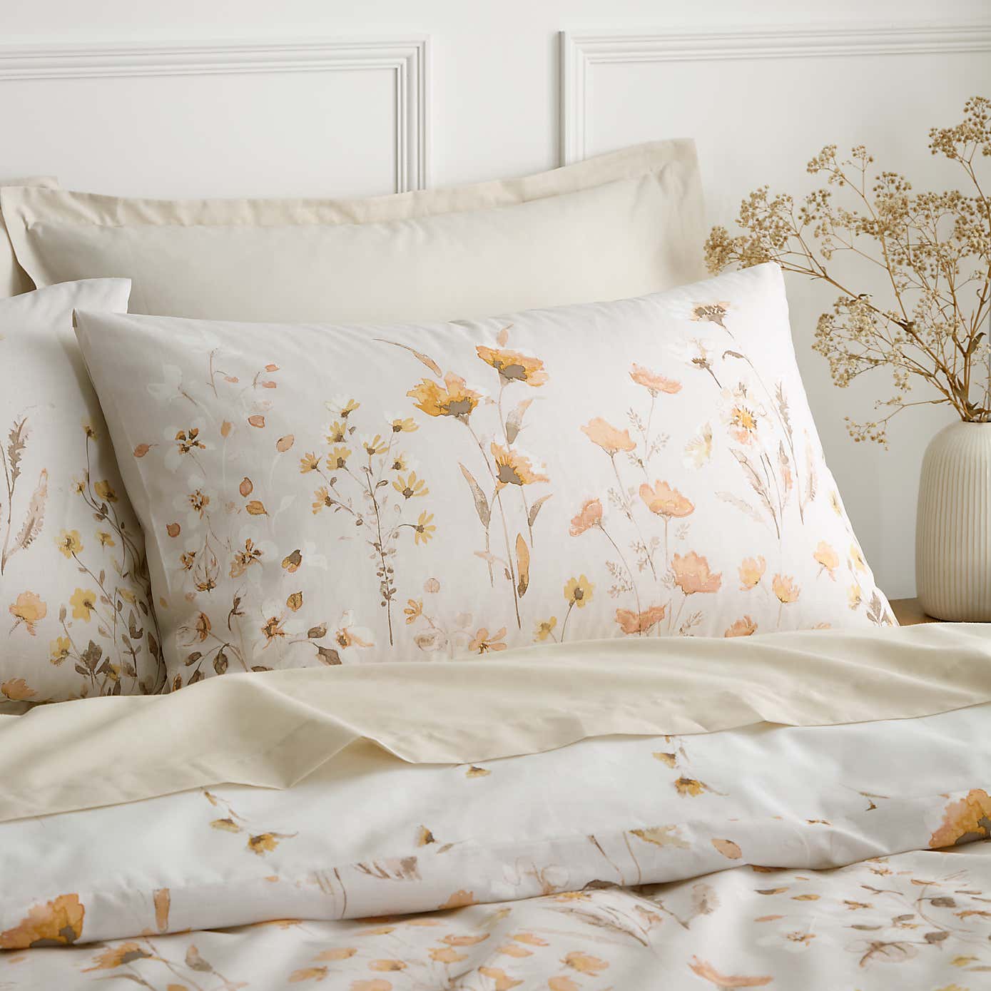 Watercolour Floral Duvet Cover and Pillowcase Set