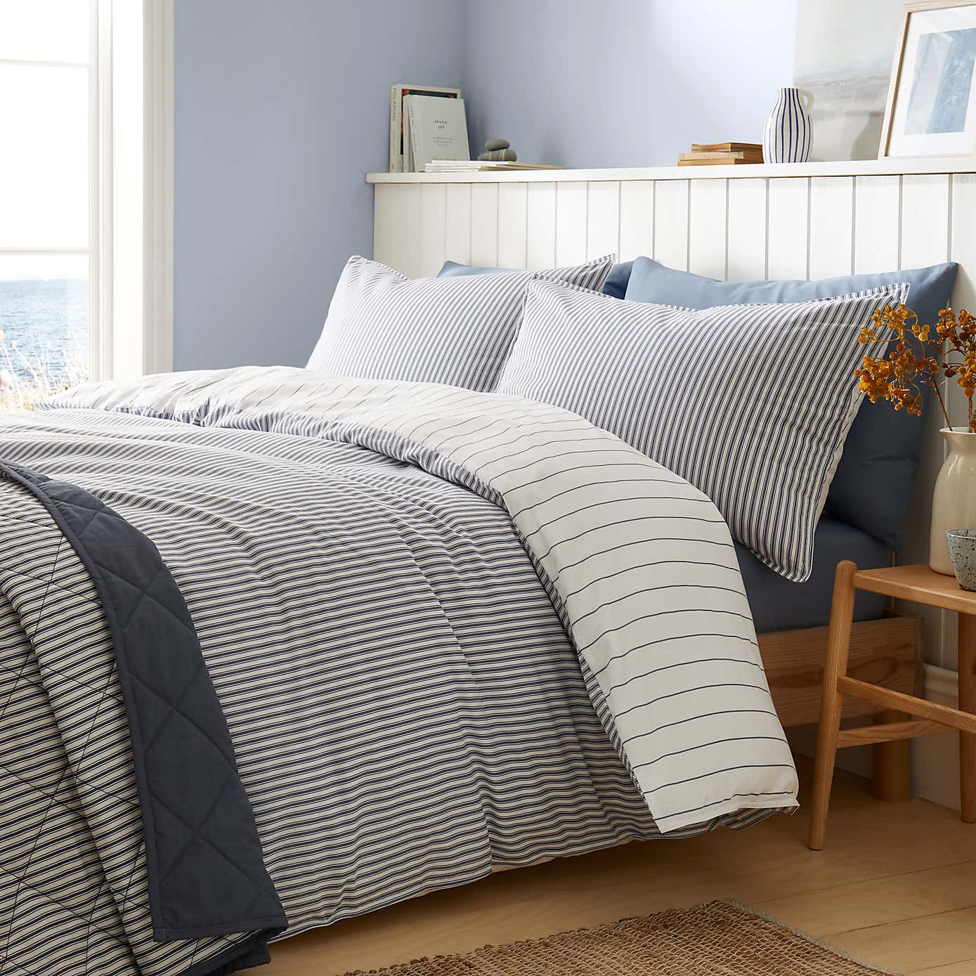 Fairford Ticking Stripe Duvet Cover & Pillowcase Set