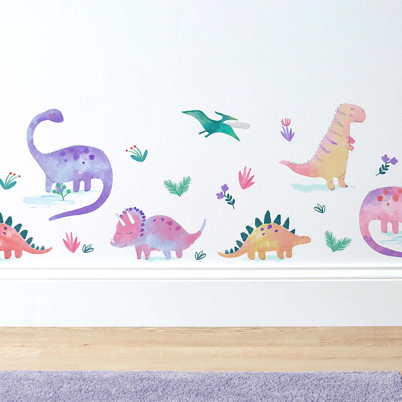 Dinosaur Pink Medium Wall Stickers