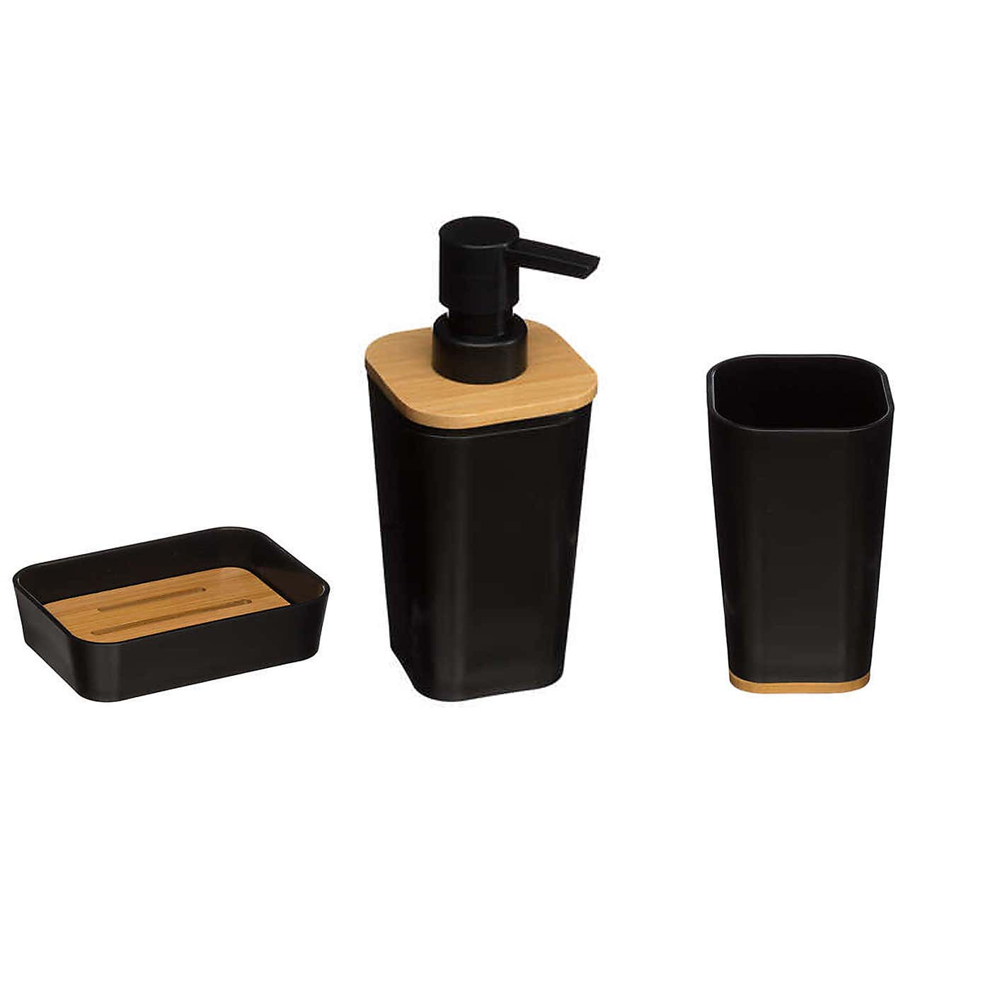 Natureo Bamboo 3 Piece Bathroom Accessories Set