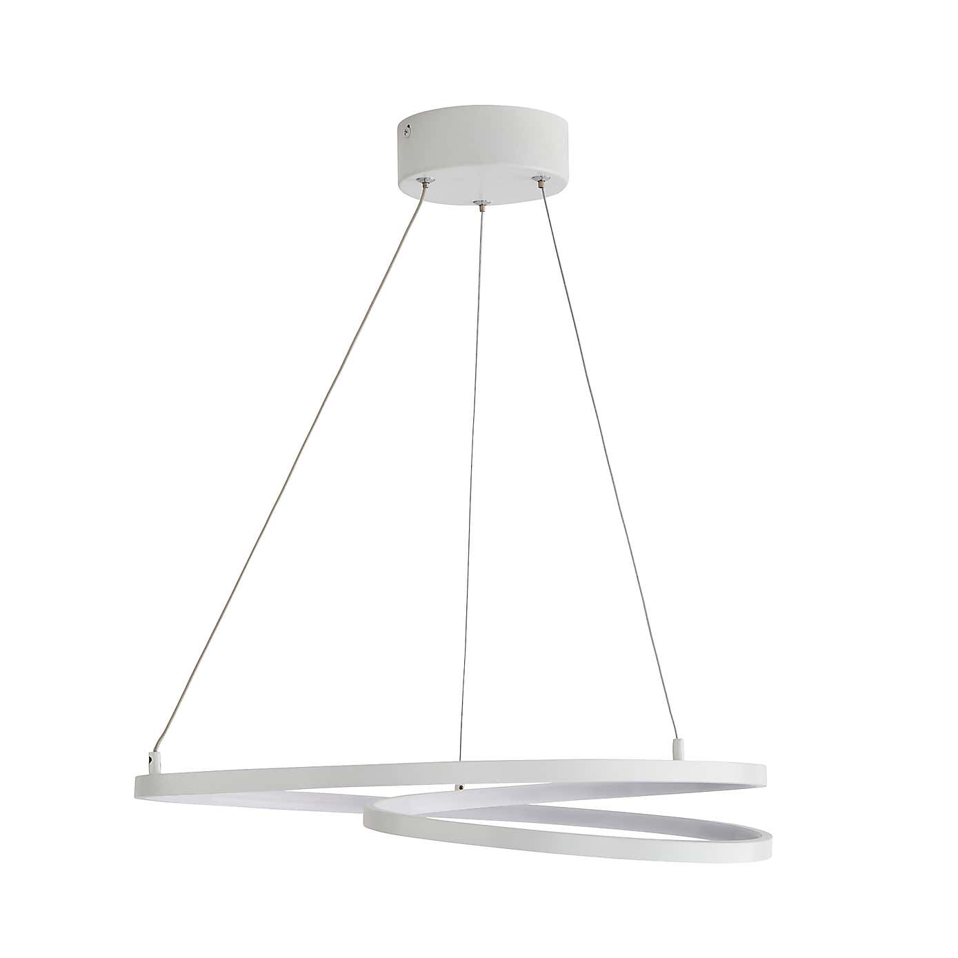 Menton Integrated LED Swirl Ceiling Fitting