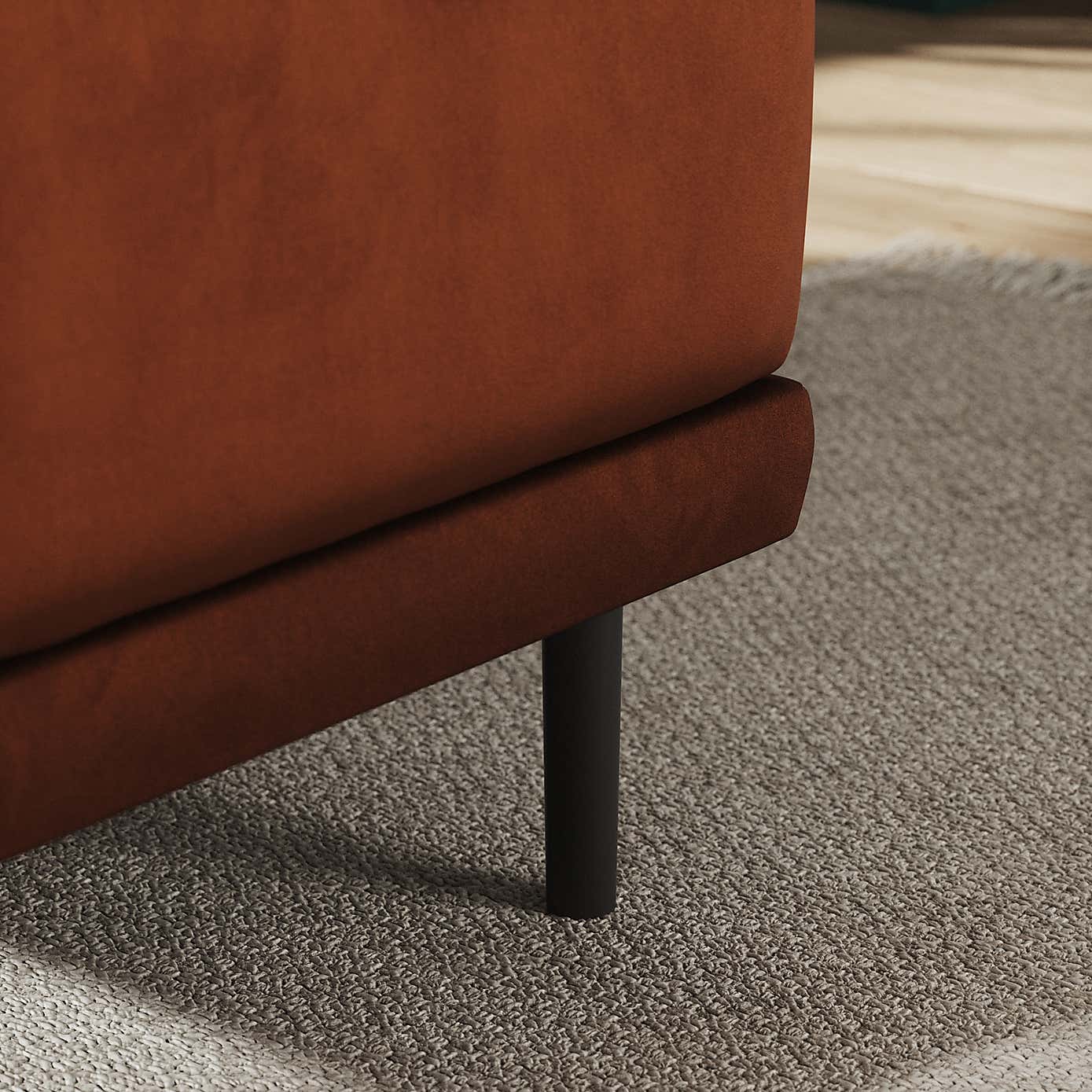 Mae Small Dining Bench, Matte Plush Velvet