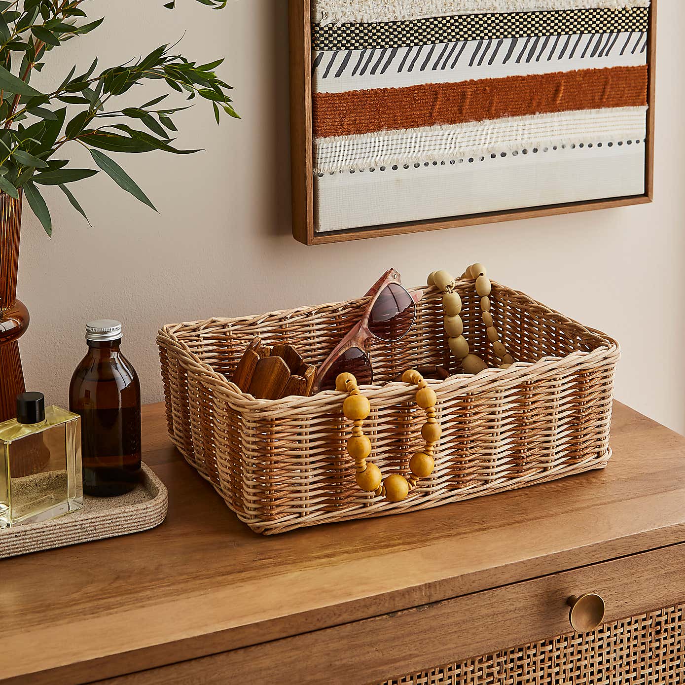 Woven Rattan Tray