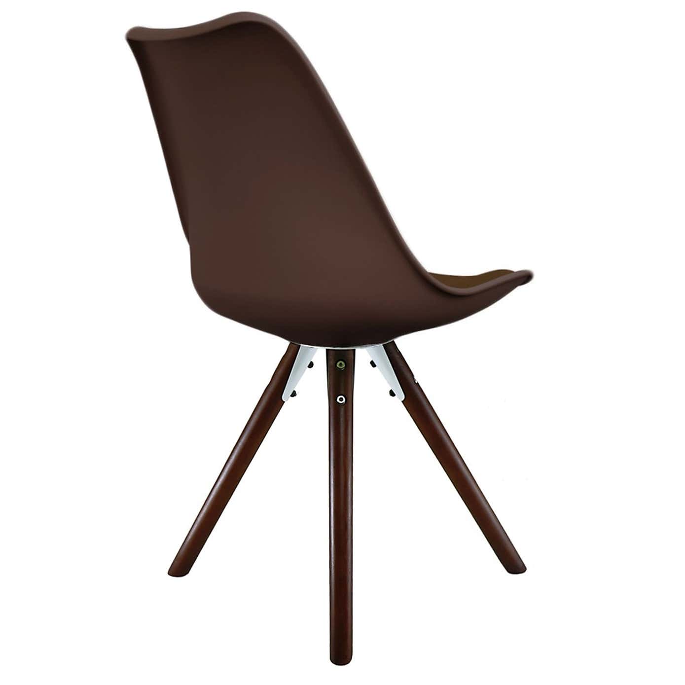 Fusion Living Soho Plastic Dining Chair with Pyramid Legs