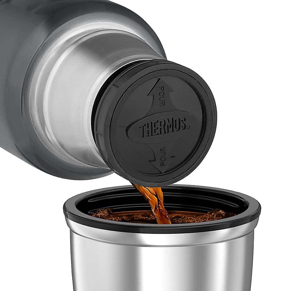 Thermos 1.2L Blue Stainless Steel Flask