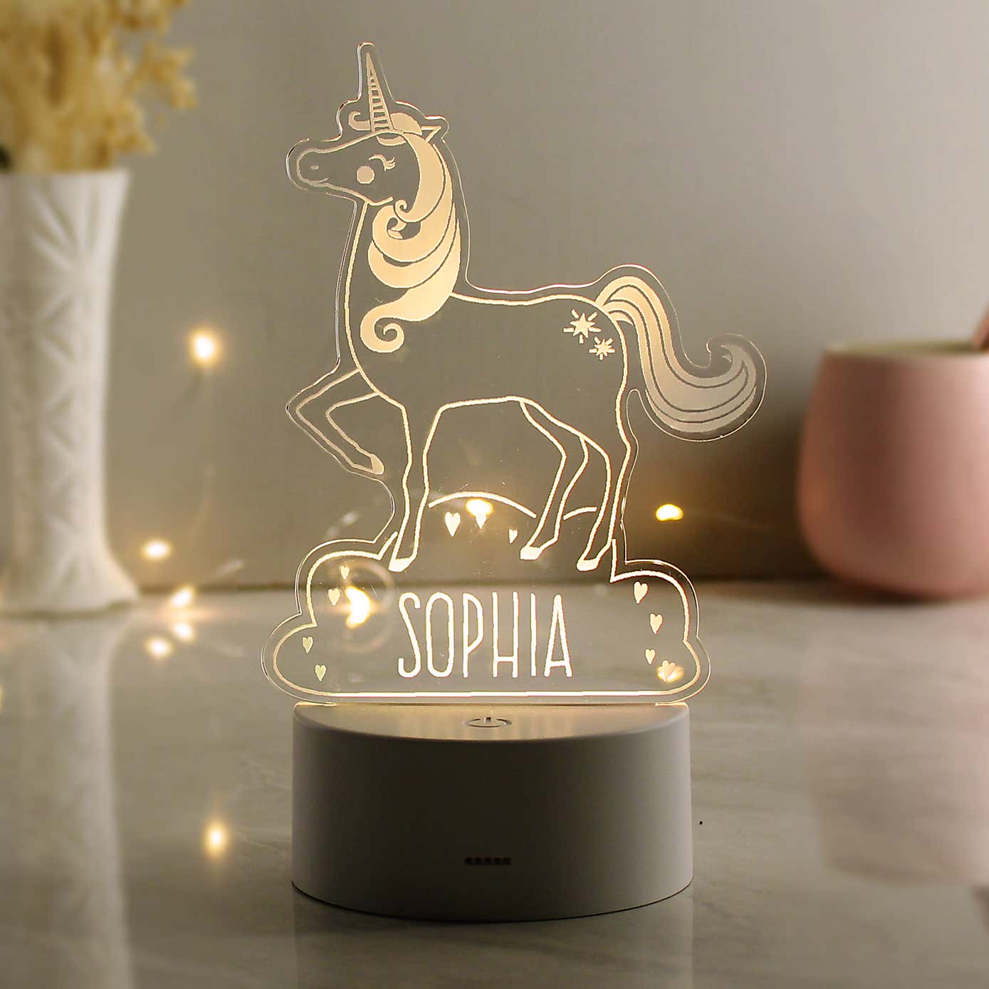 Personalised Unicorn Colour Changing Night LED Light