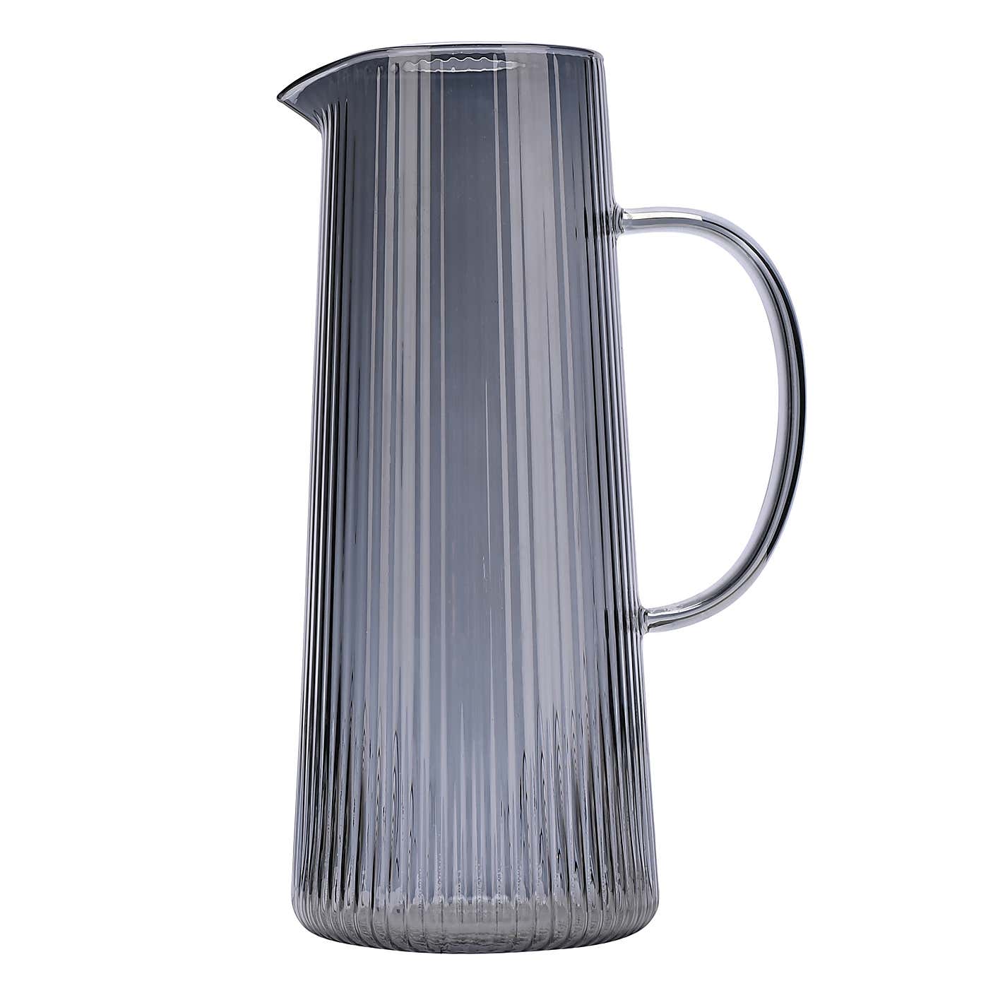 Hestia Ribbed Glass Jug
