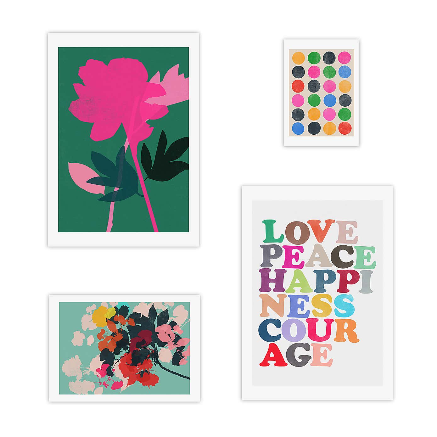 Set of 4 East End Prints Happiness Prints