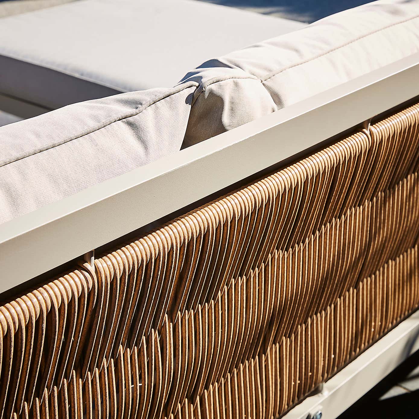 Compact Natural Corner Sofa Lounger Set