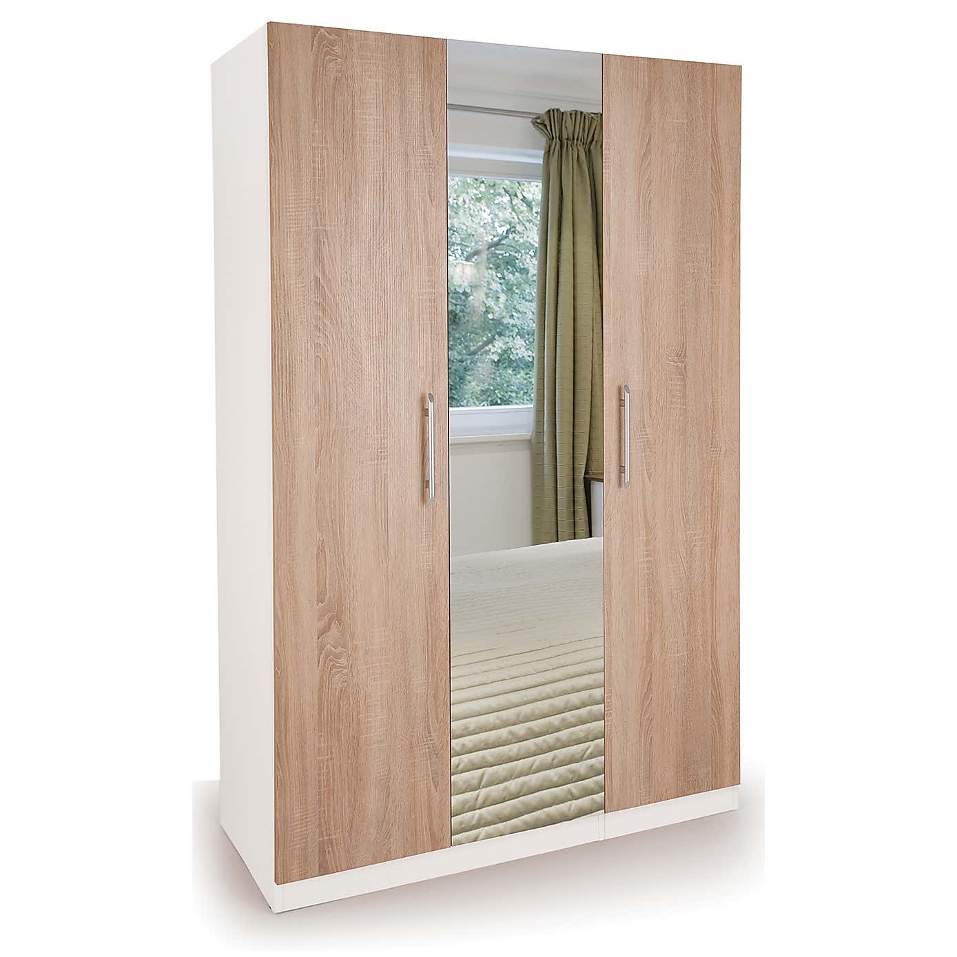 Euston Mirrored Triple Wardrobe
