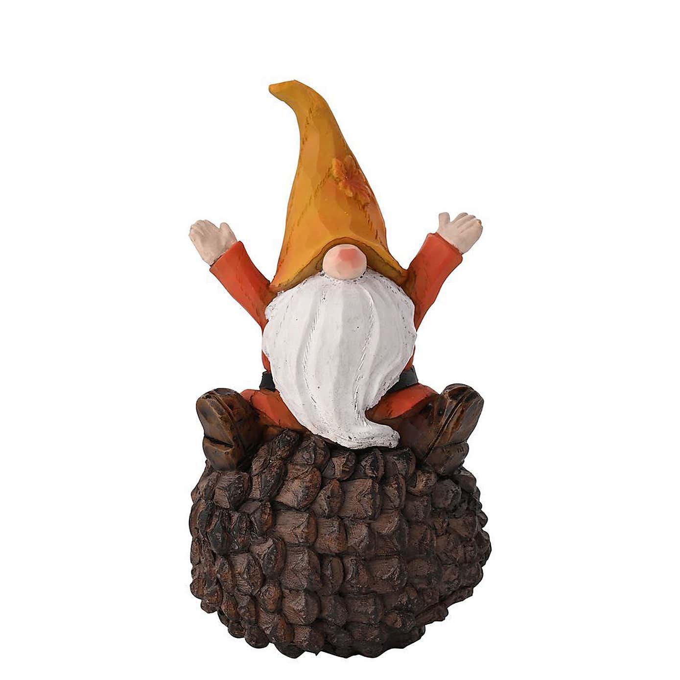 Autumn Gnome Sat on Pinecone Ornament
