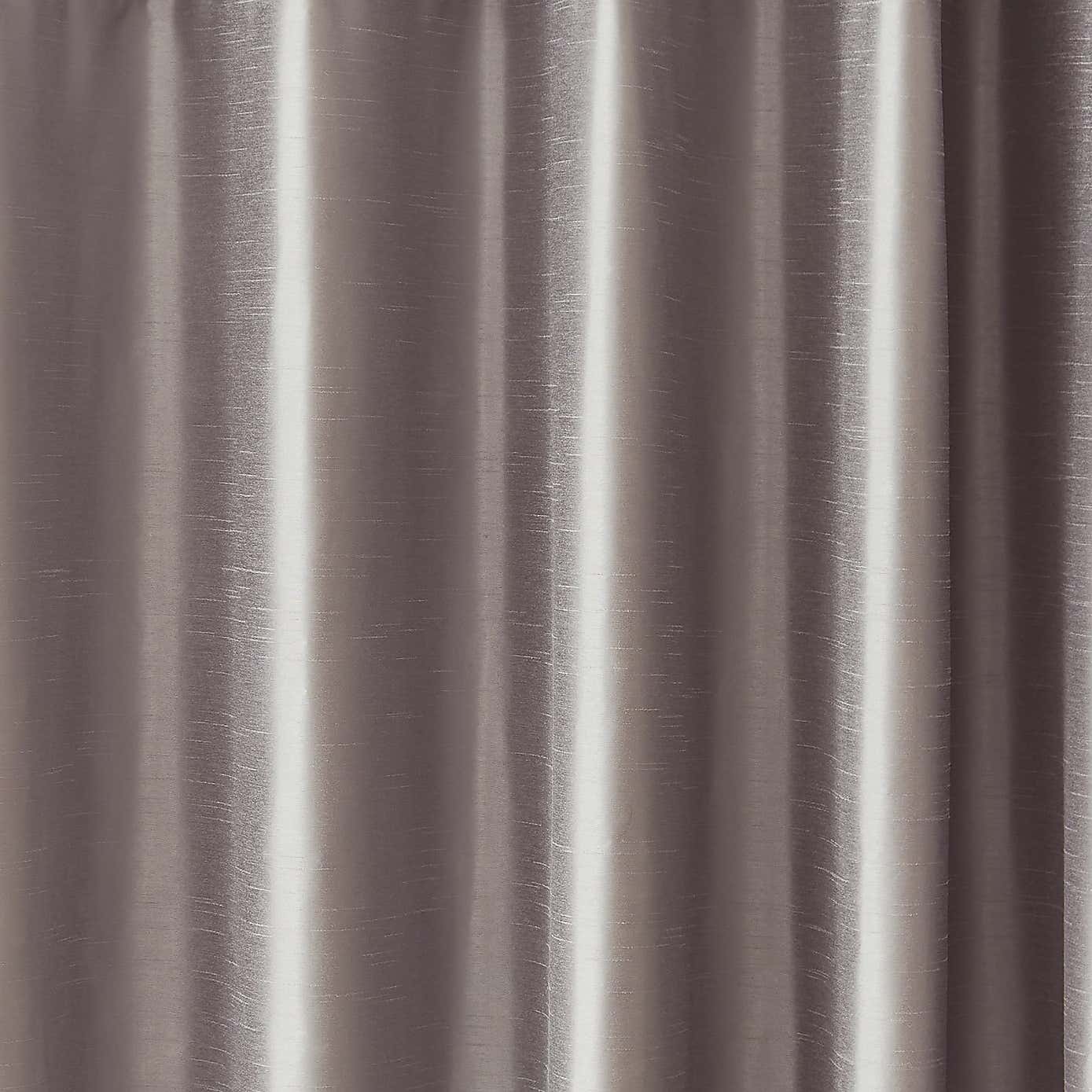 Catherine Lansfield Faux Silk Blackout Thermal Eyelet Curtains