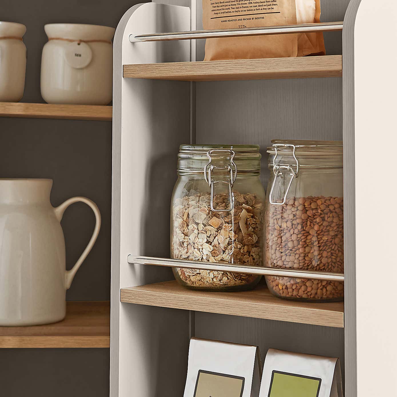 Olney Double Kitchen Larder Unit, Stone
