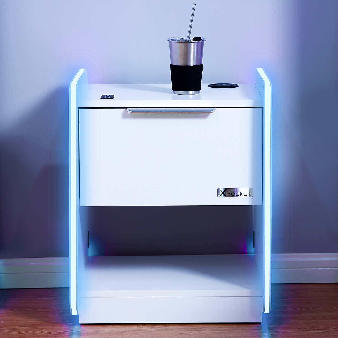 Electra Bedside Table with Wireless Charging and LED Lights
