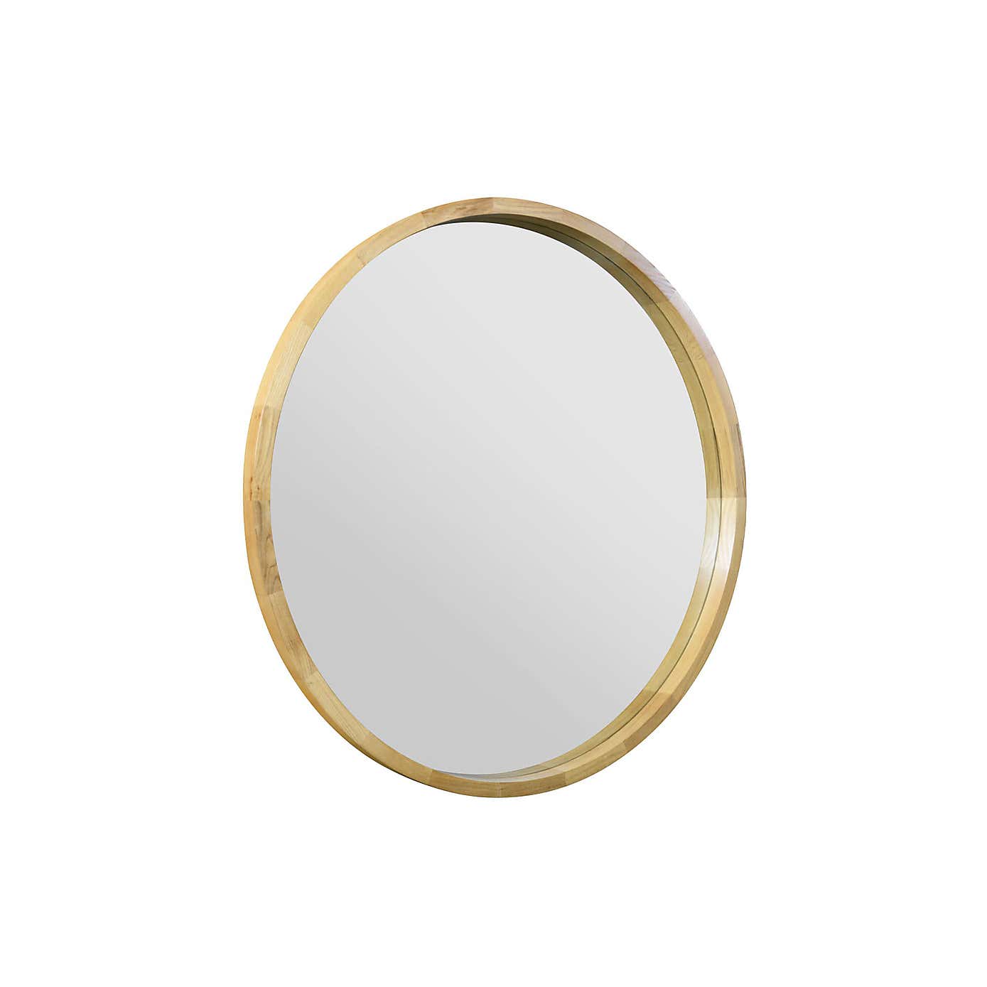 Naturalis Solid Oak Round Wall Mirror