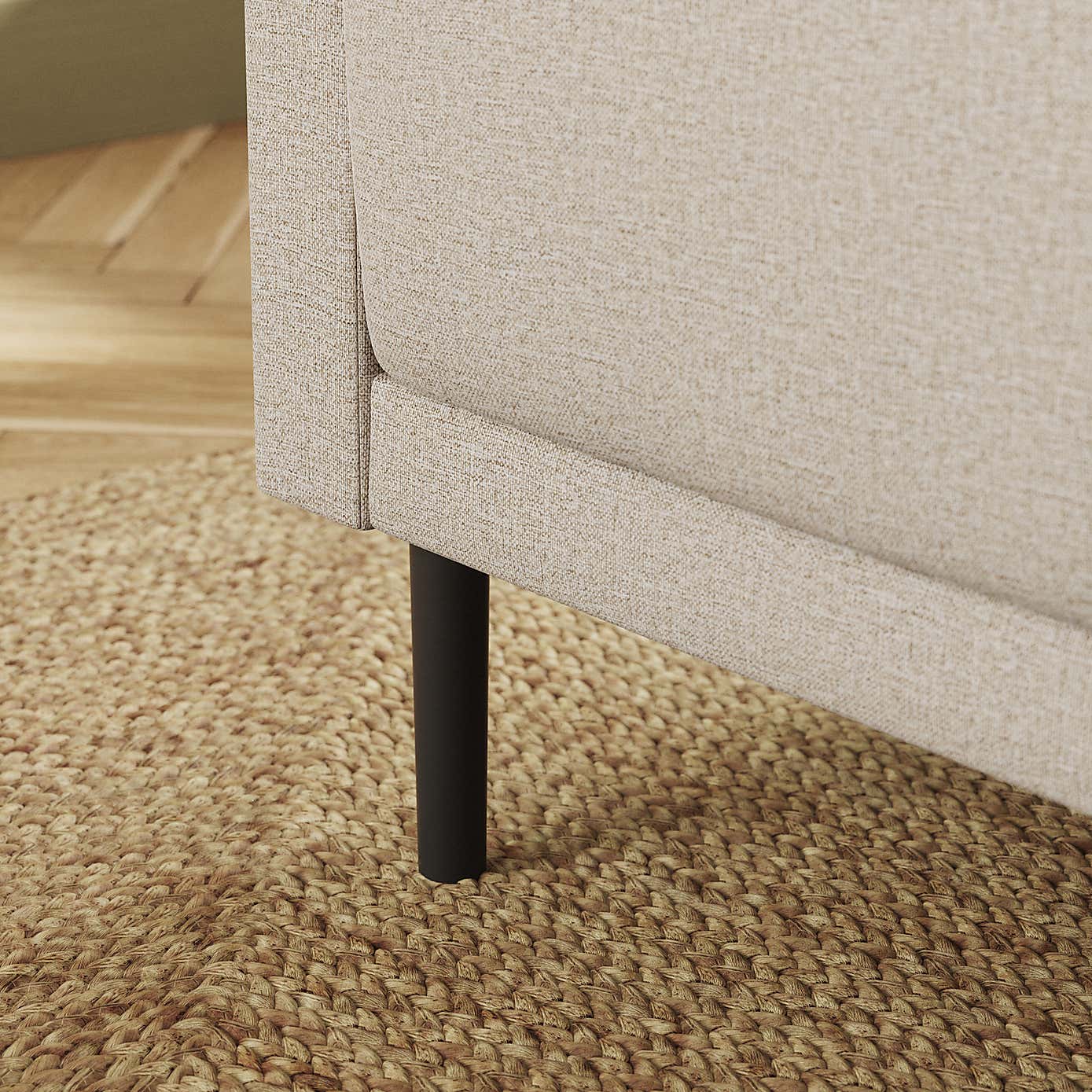 Mae Corner Dining Bench, Textured Weave