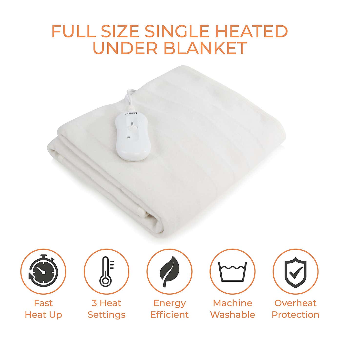 Full Size Single Heated Under Blanket