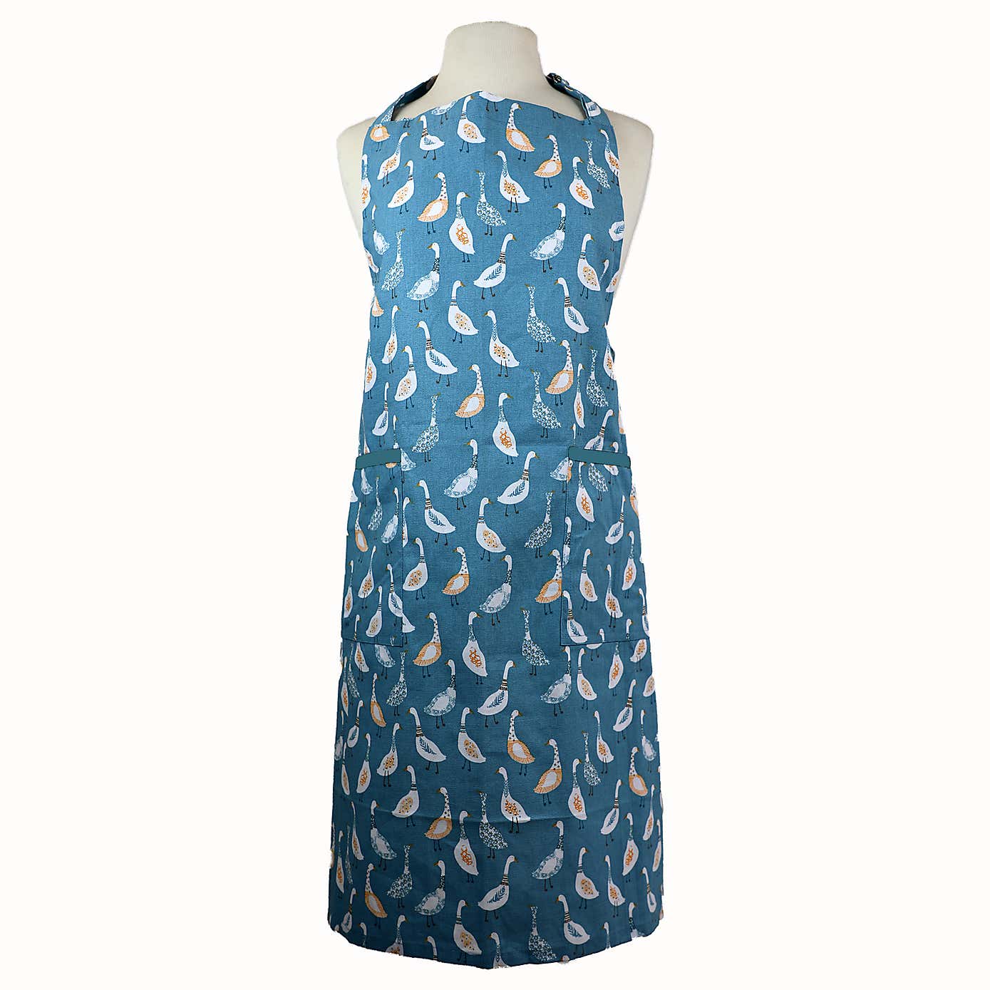 Dexam Giggling Geese Blue Adult Apron