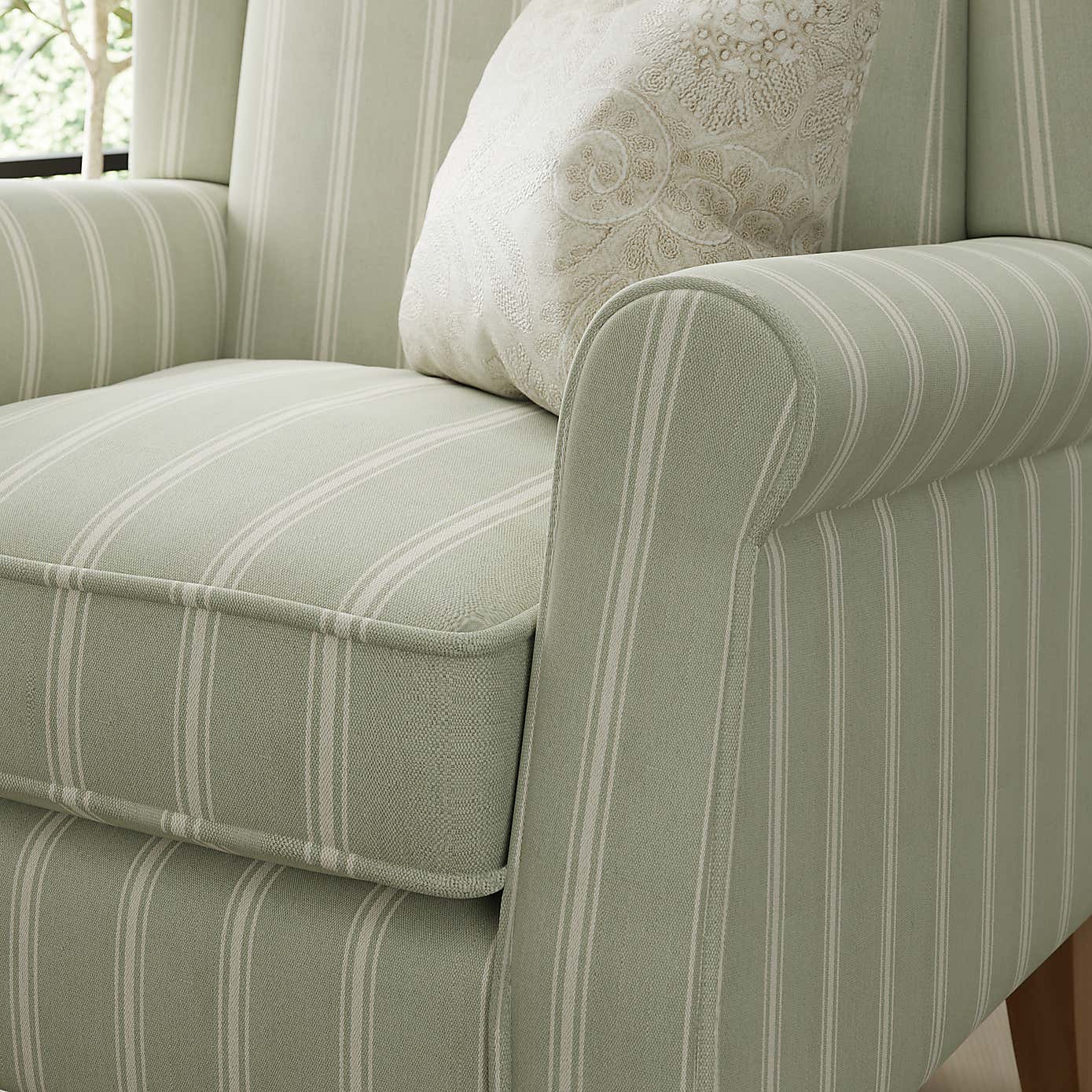 Oswald Folkstone Stripe Grande Armchair