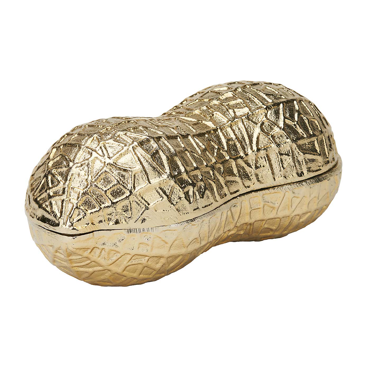 Metal Peanut Lidded Trinket Bowl