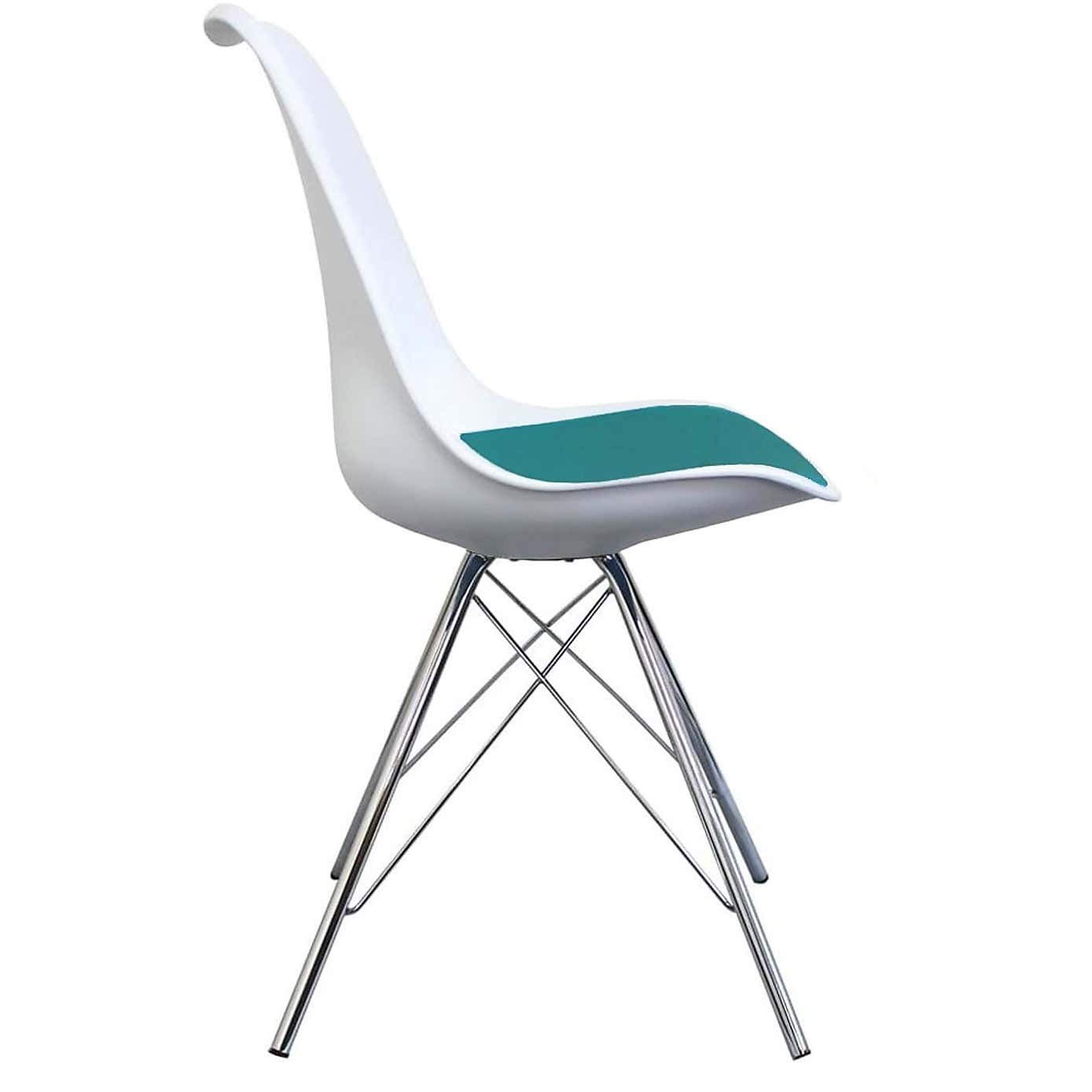 Fusion Living Soho White Plastic Dining Chair