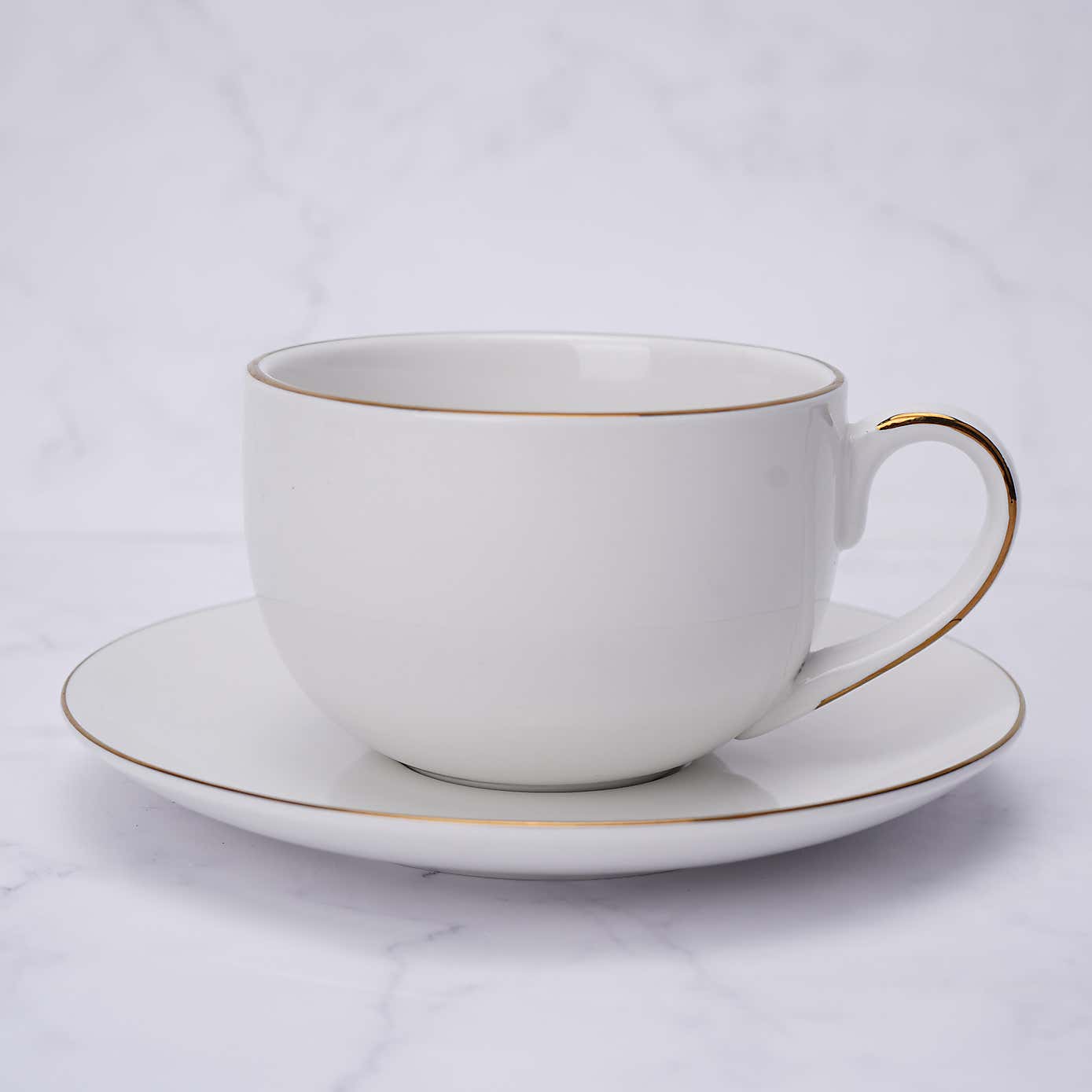 Gold Band Cup and Saucer