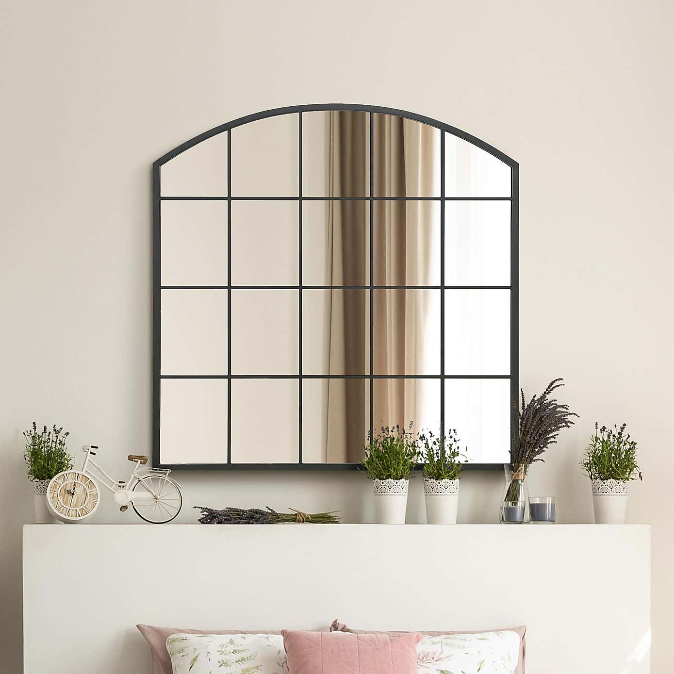 Arcus Arched Window Wide Indoor Outdoor Wall Mirror