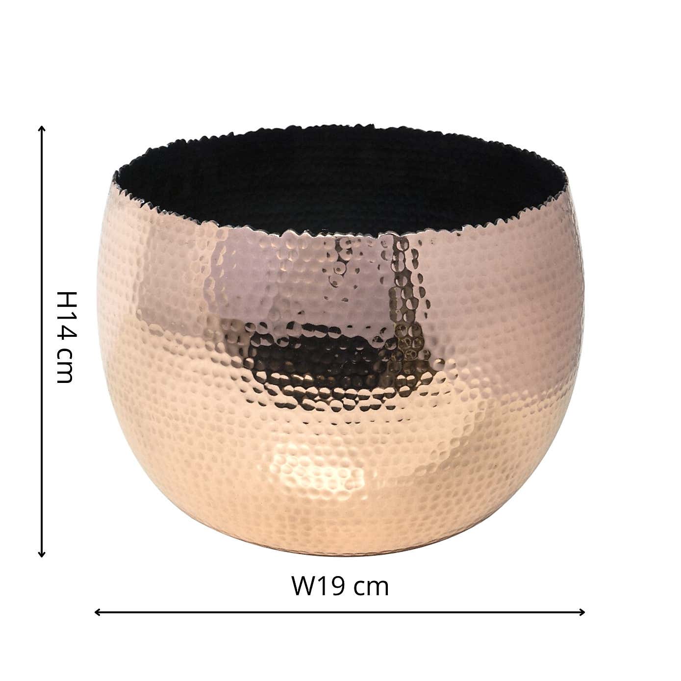 Hammered Bowl Plant Pot