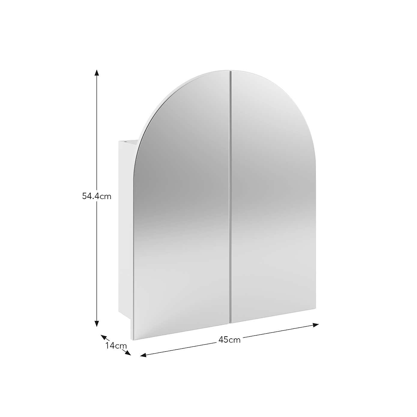 Zia Arched Mirror Wall Cabinet